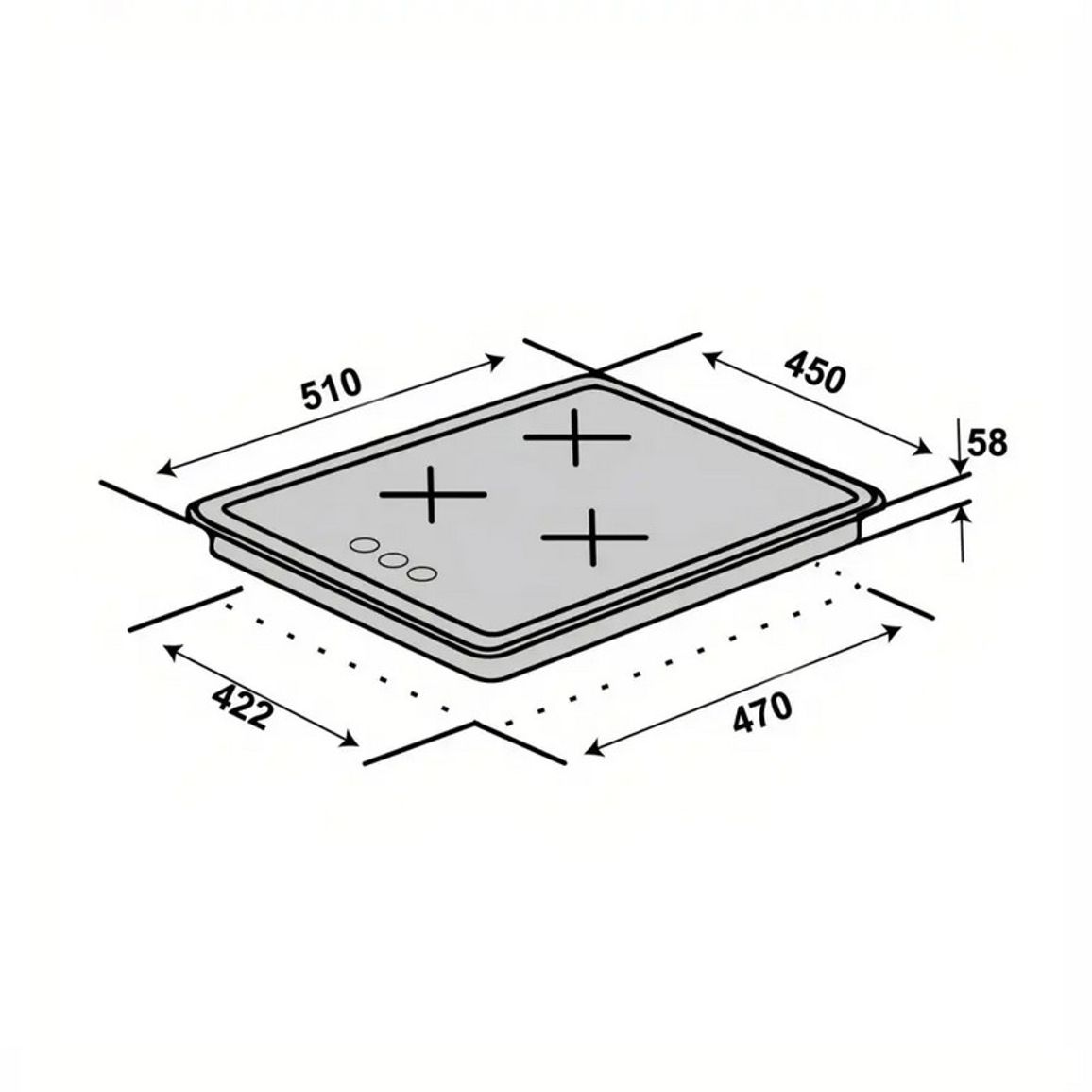 Газова варильна поверхня HG430 L7 CS (BK) VENTOLUX Газова варильна поверхня HG430 L7 CS (BK) VENTOLUX