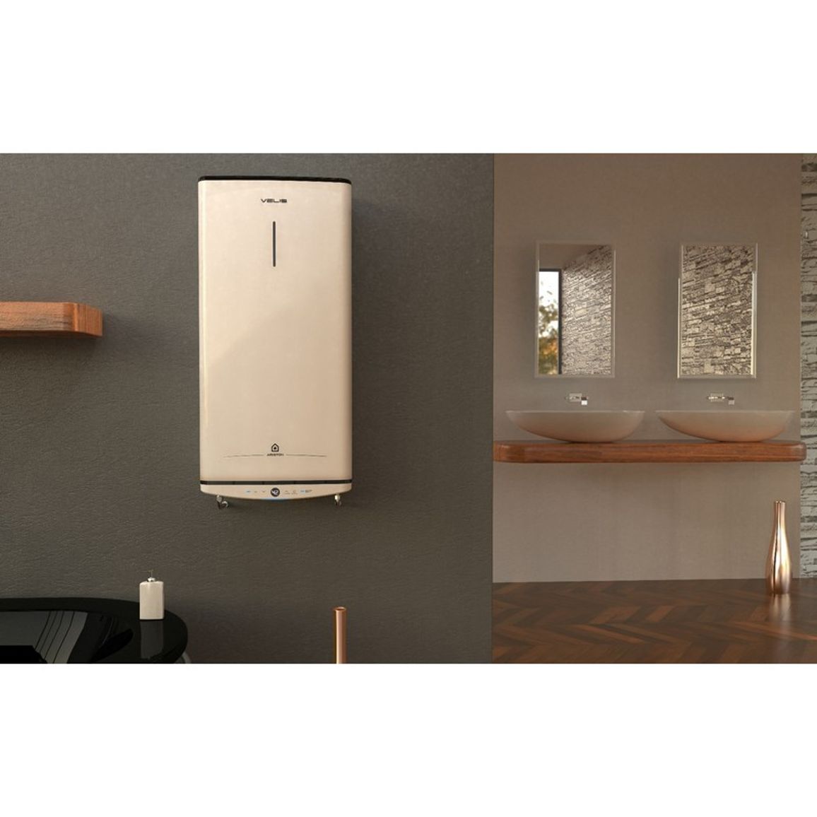 Водонагрівач VELIS PRO 100 EU плаский, слім Ariston (3626137)