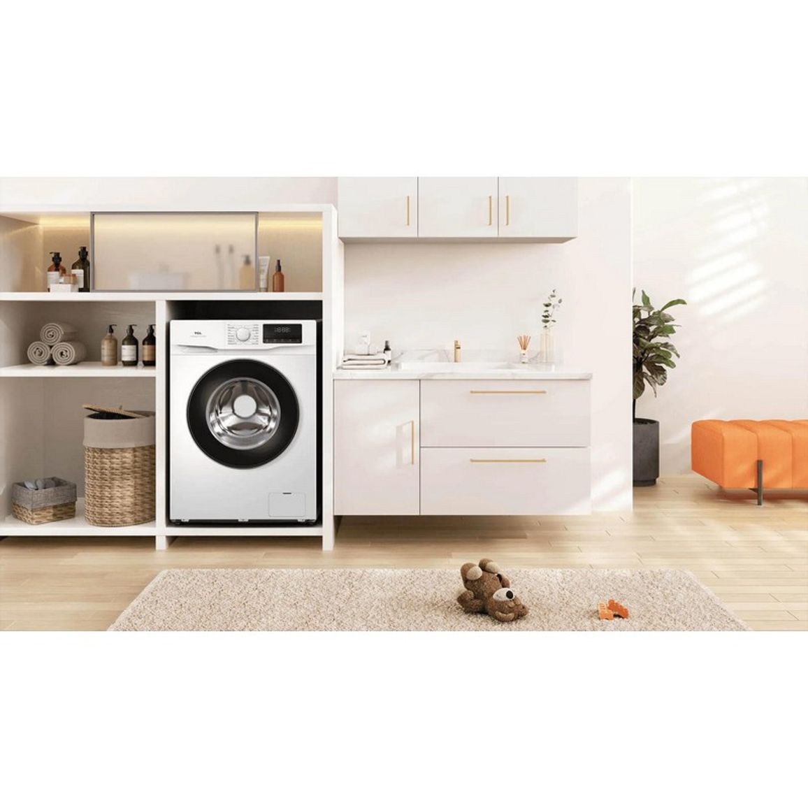 Пральна машина FF0610WB0UA 6кг, 1000, B, 42см, пара, інвертор, білий TCL