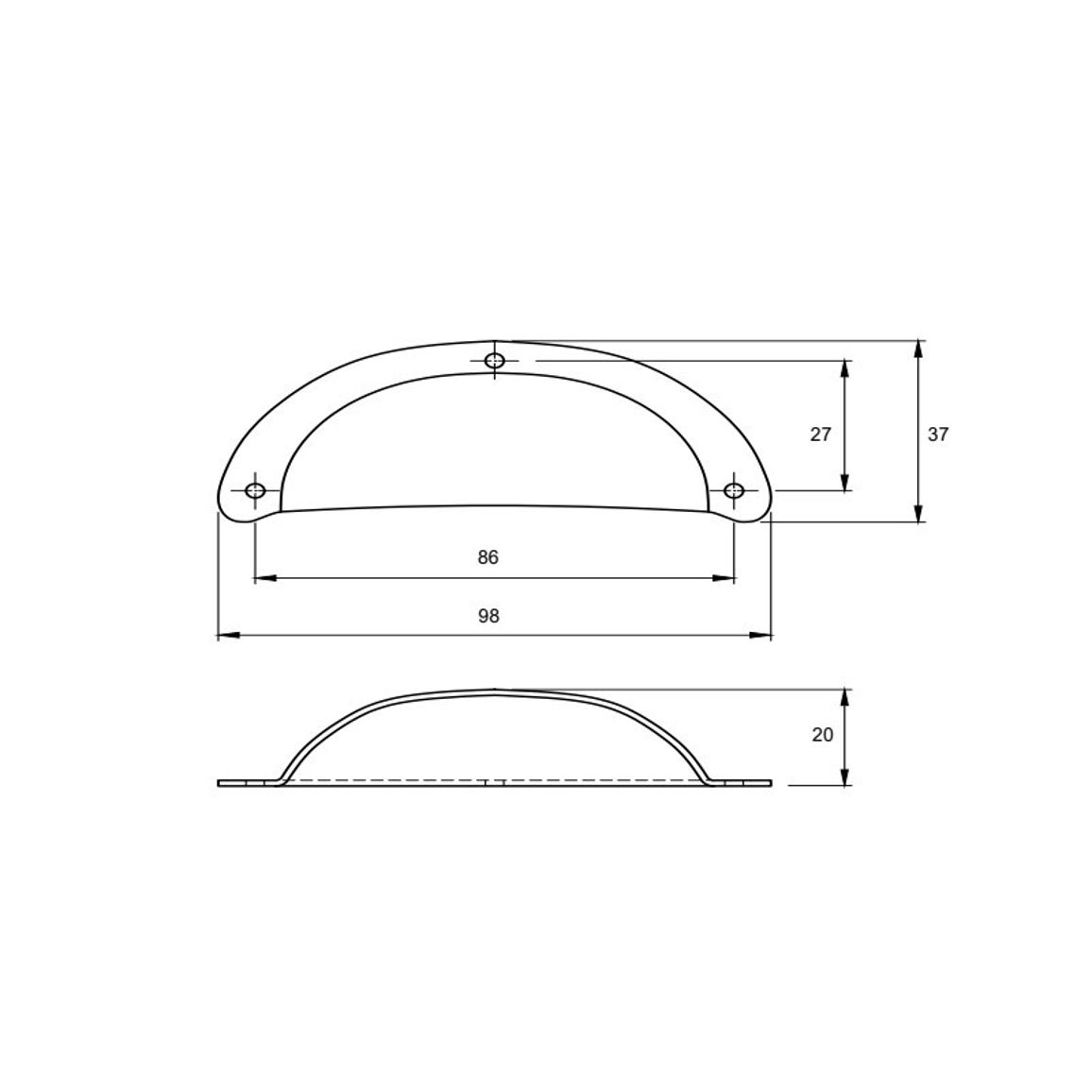 Ручка Marella CL 15122.96 античная бронза Ручка Marella CL 15122.96 античная бронза