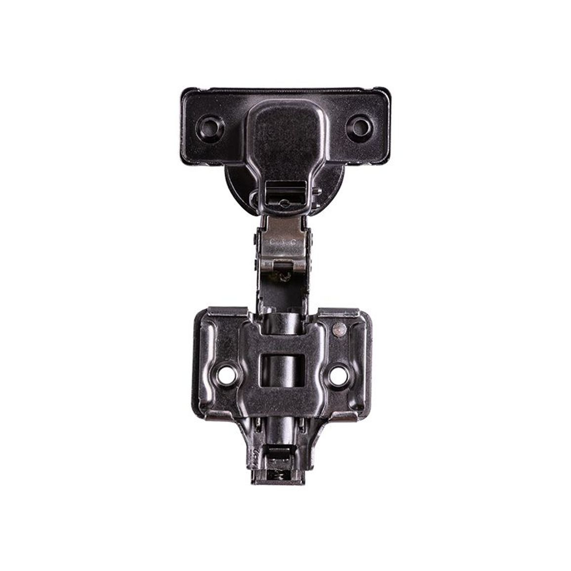 Завіса Clip-On, 105°, накладна, з пружиною, чорний матовий, 3D, Muller Profi Line