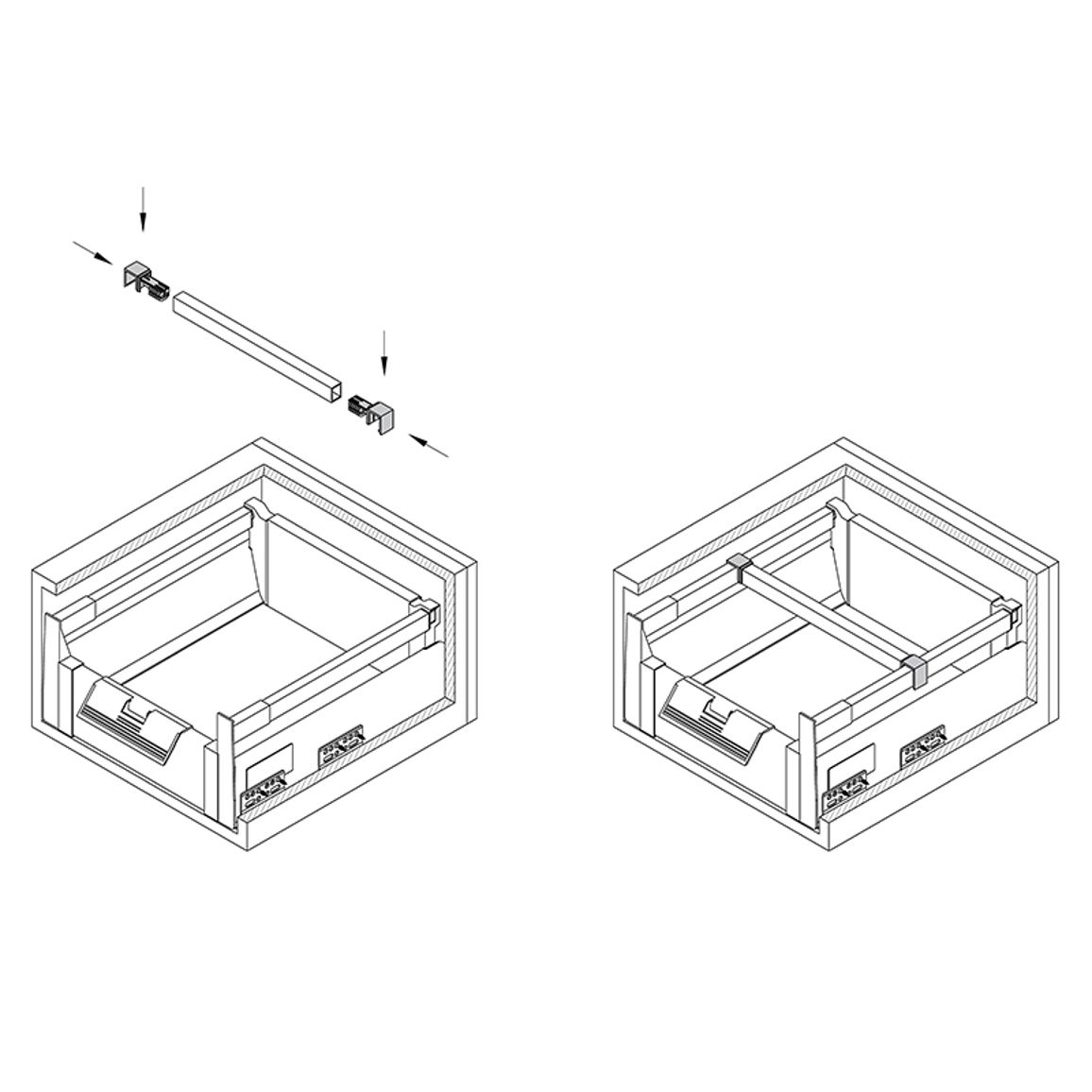 Организация OrgaStore 410, адаптер, Atira белая (9194619) Hettich Организация OrgaStore 410, адаптер, Atira белая (9194619) Hettich