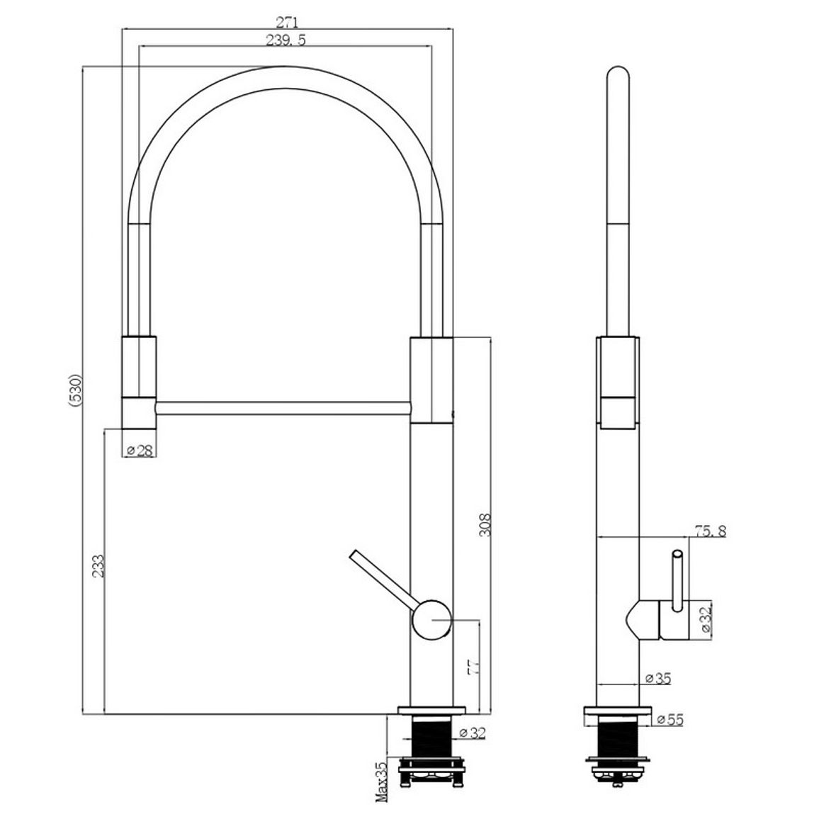Змішувач Hontoba inox (black) Granado