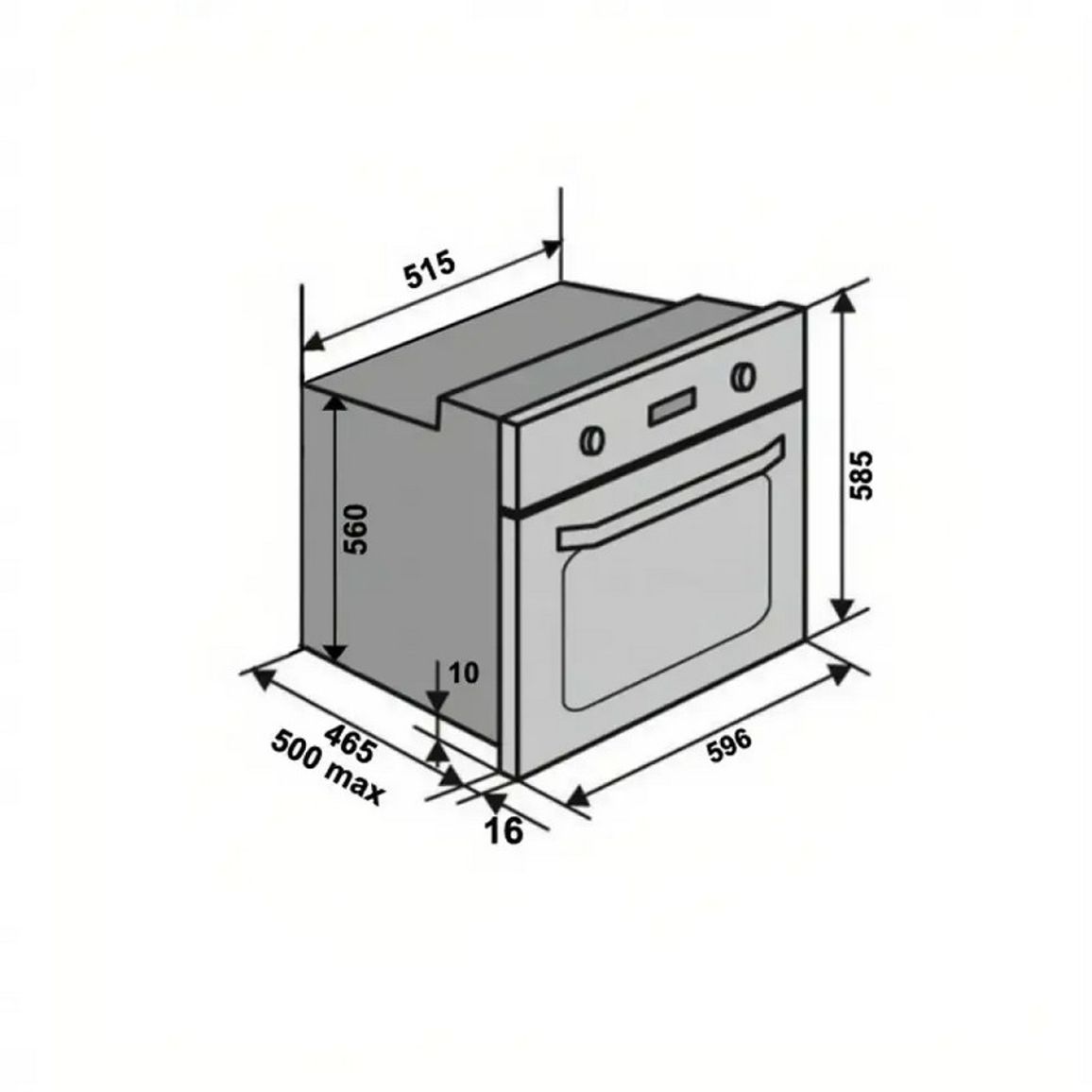 Духова шафа електрична EO60TC-5P BG VENTOLUX Духова шафа електрична EO60TC-5P BG VENTOLUX