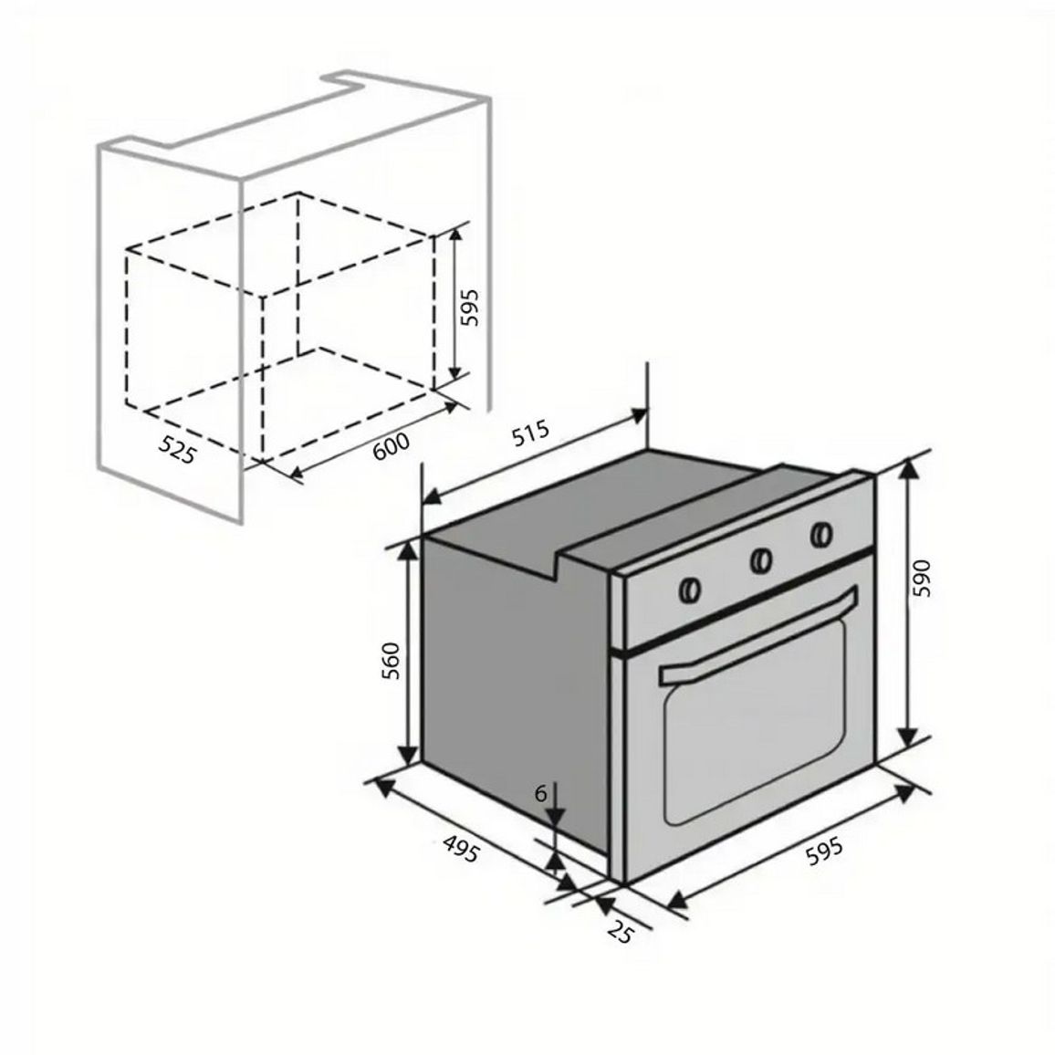 Духова шафа електрична EO60TC-6P WG VENTOLUX Духова шафа електрична EO60TC-6P WG VENTOLUX