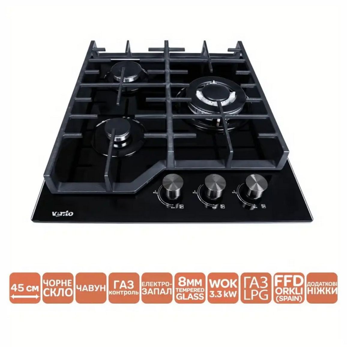 Газова варильна поверхня HG 430 L7G CEST (BK) VENTOLUX