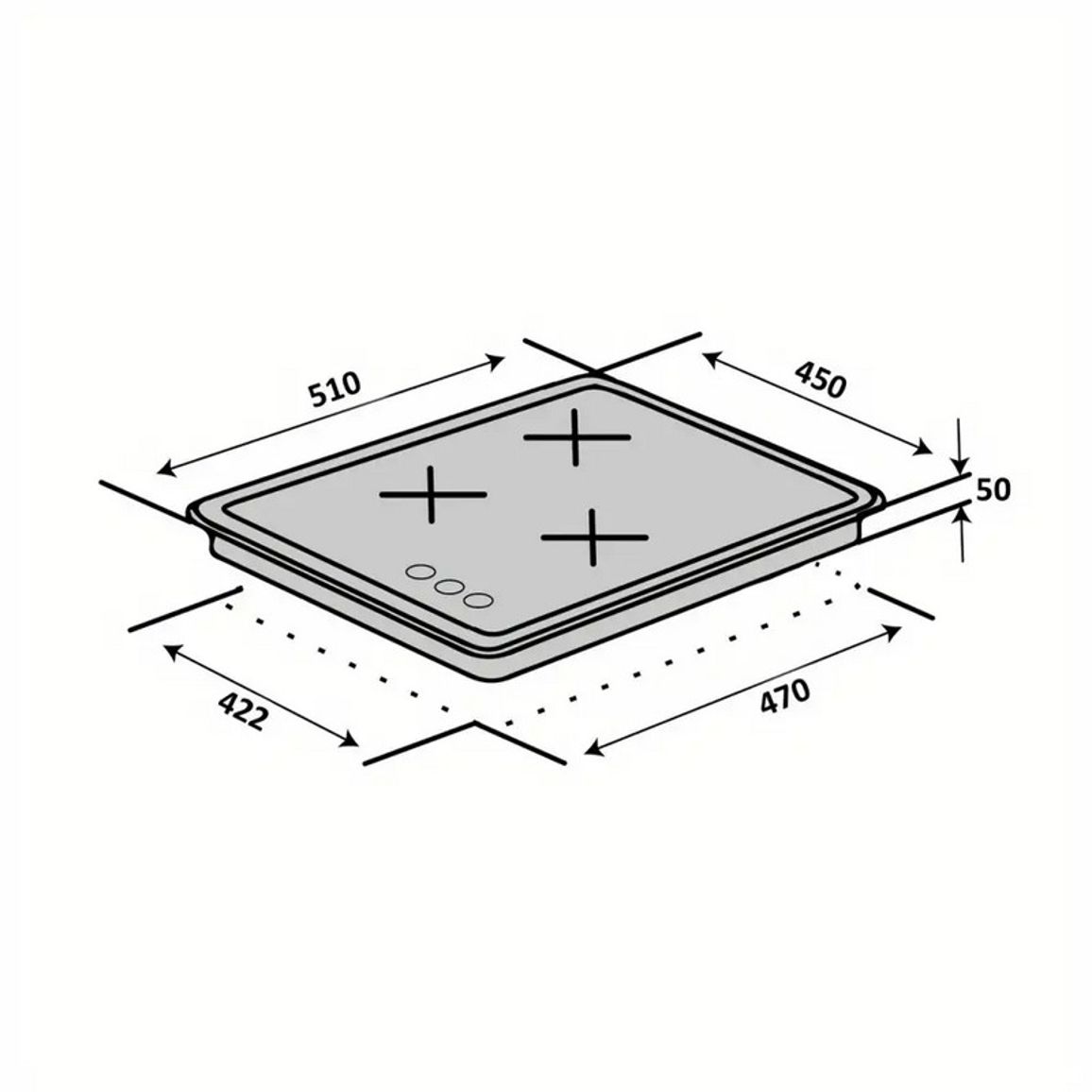 Газова варильна поверхня HG 430 L7G CEST (BK) VENTOLUX