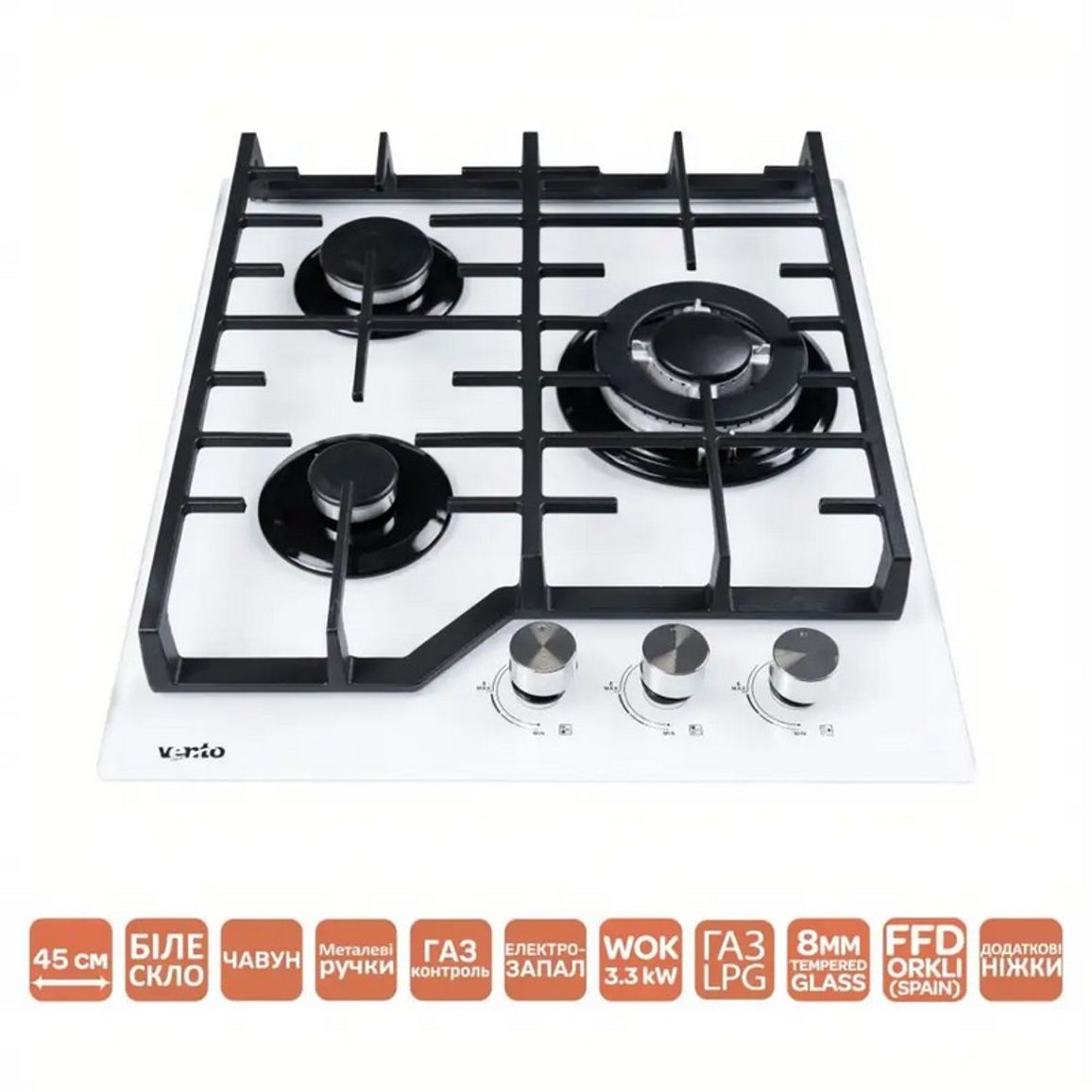 Газова варильна поверхня HG 430 L7G CEST (WH) VENTOLUX