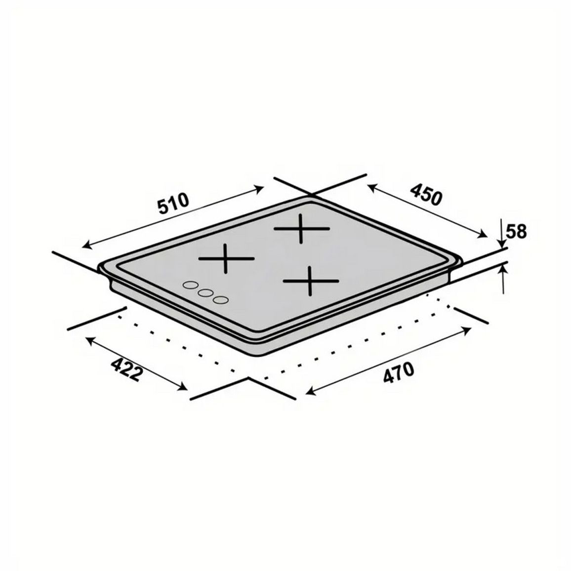 Газова варильна поверхня HG 430 L7 CS (X) VENTOLUX