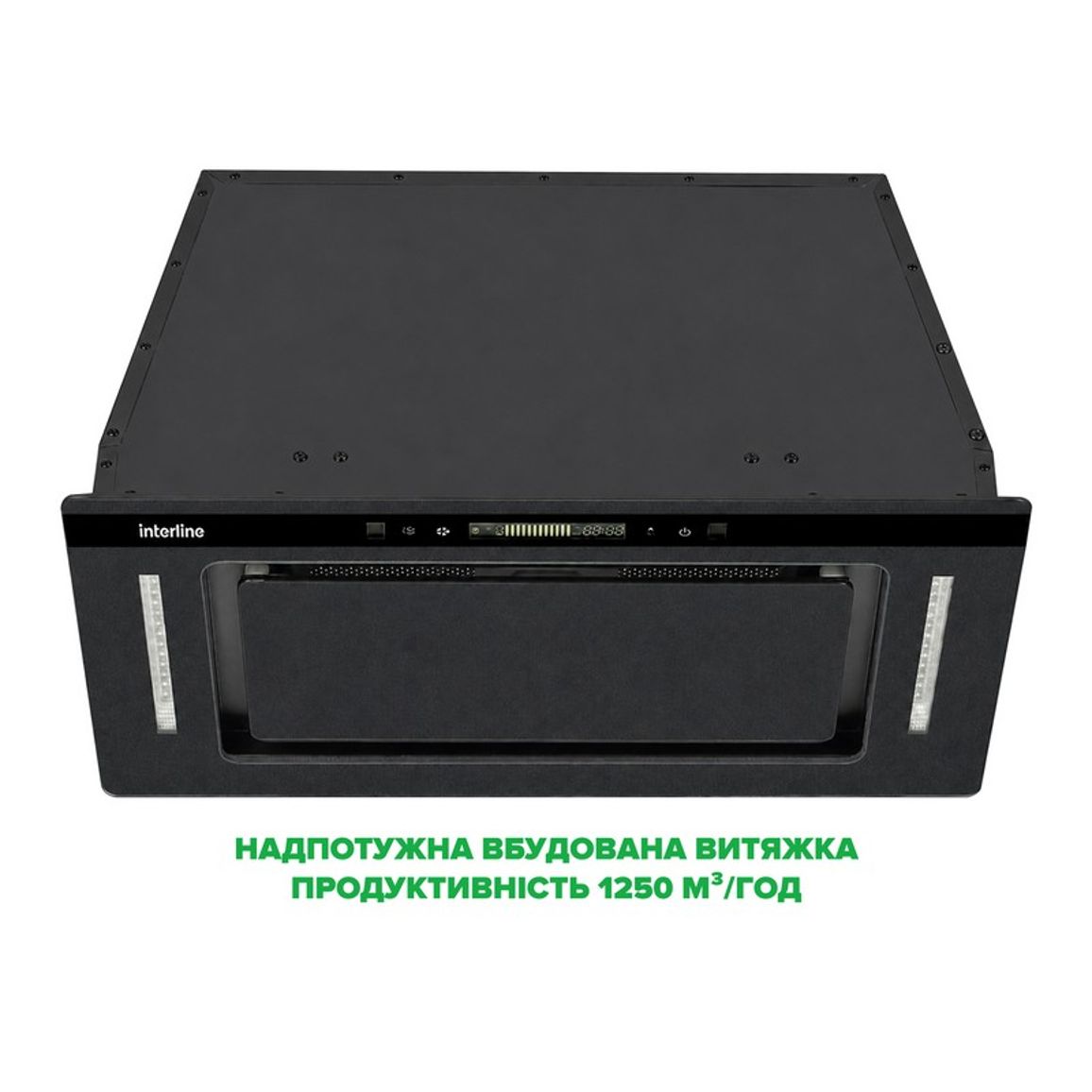 Витяжка вбудована JOLLY BL A/60/GL/K Nano Matte Interline