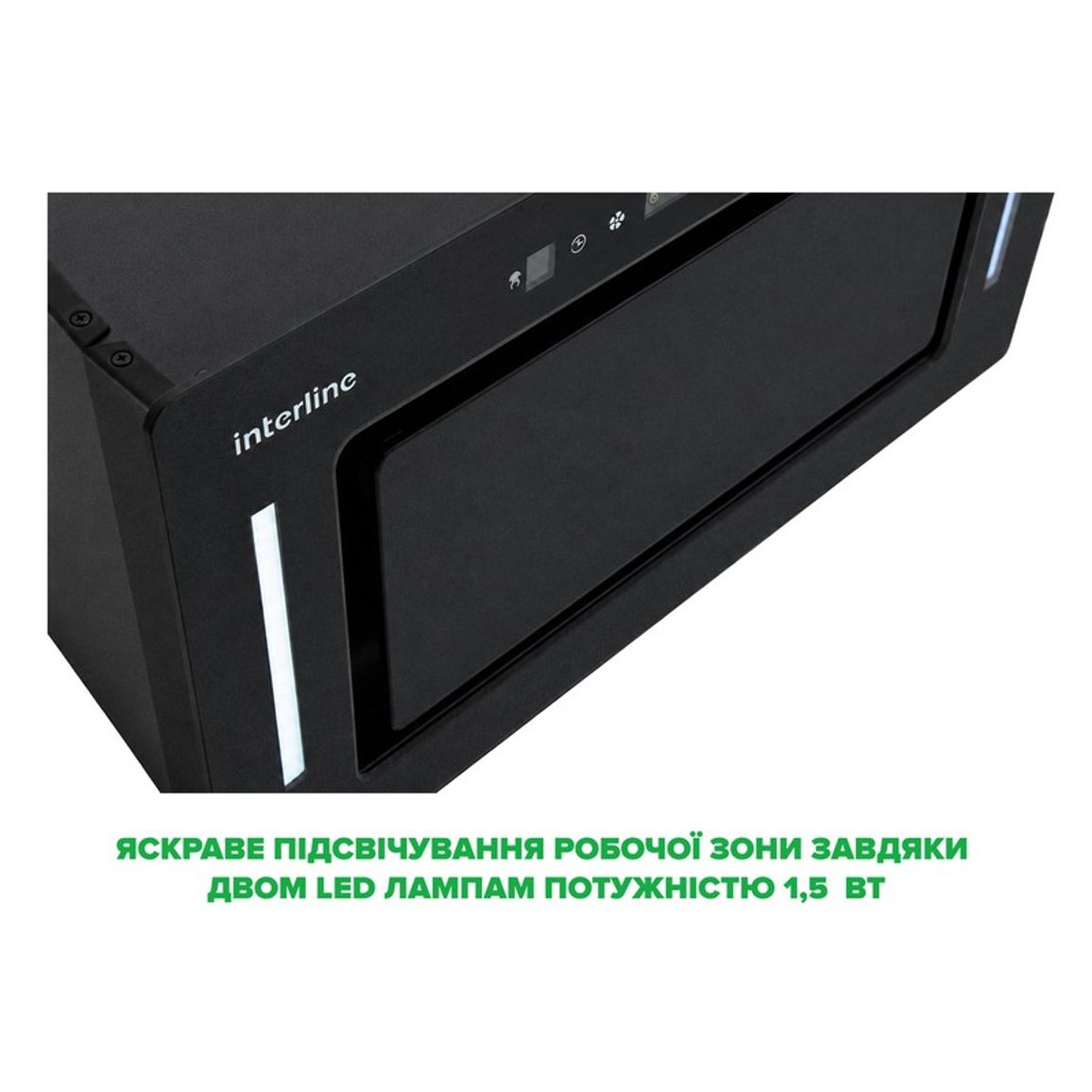 Витяжка вбудована JOLLY BL A/60/GL/K Nano Matte Interline