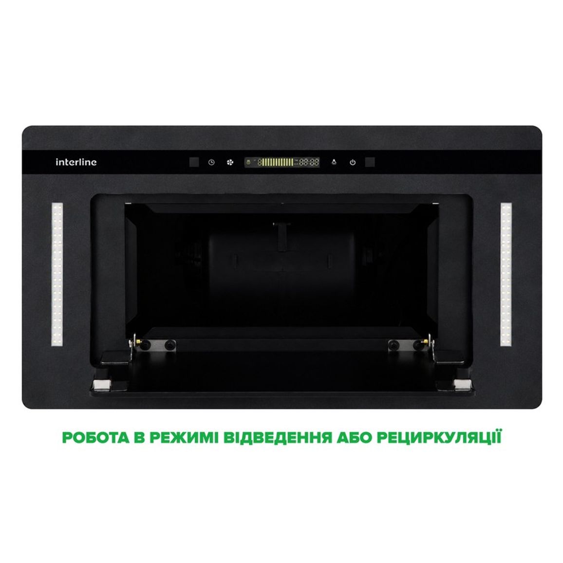 Витяжка вбудована JOLLY BL A/60/GL/K Nano Matte Interline