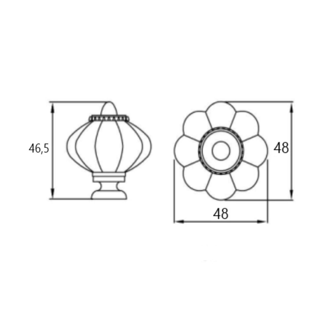 Ручка Ferro Fiori CR 9140.50 антична бронза | малюнок Ручка Ferro Fiori CR 9140.50 антична бронза | малюнок