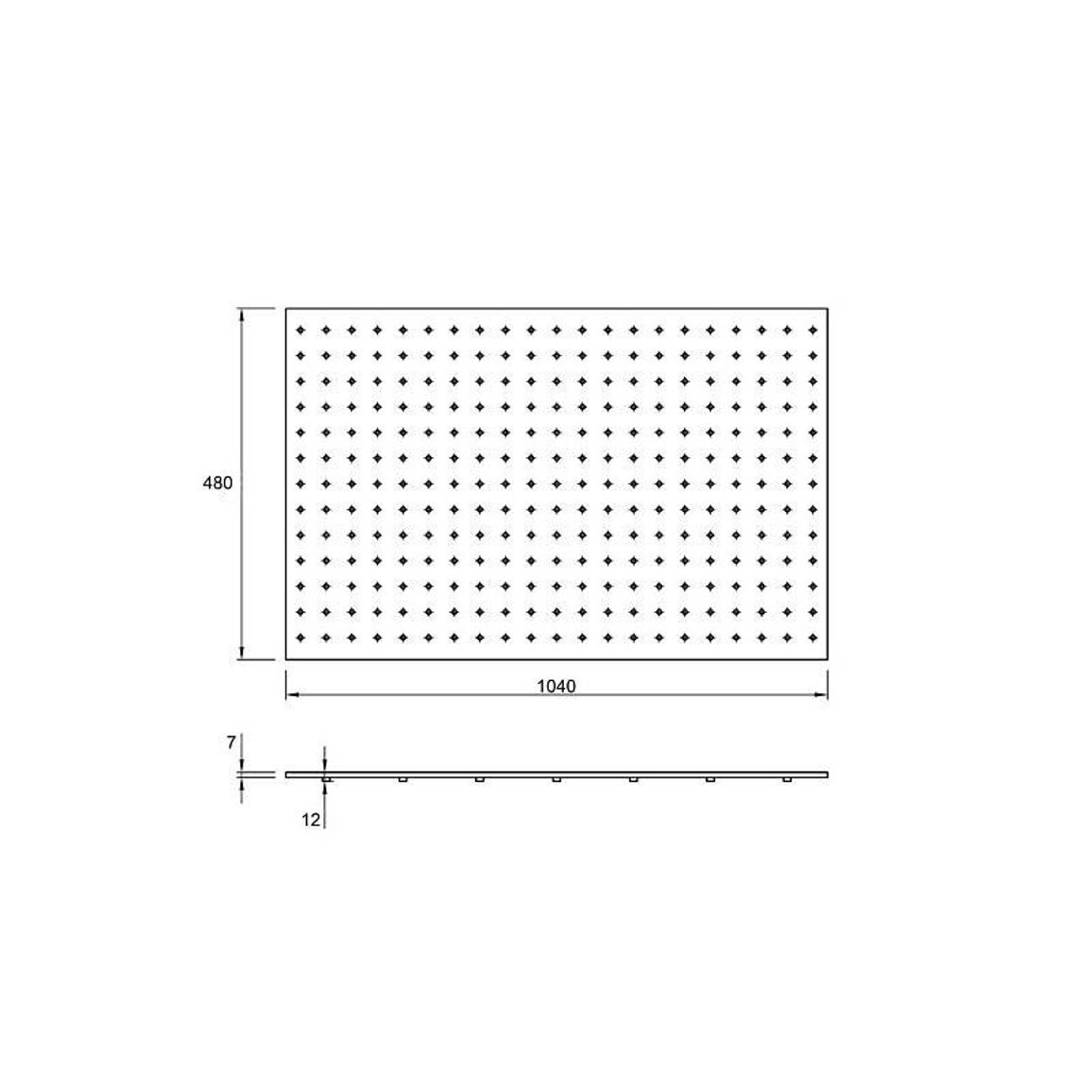 Дно з перфорацією 1100 W=1040 L=480 (DP.1040.480) Натуральний Дно з перфорацією 1100 W=1040 L=480 (DP.1040.480) Натуральний