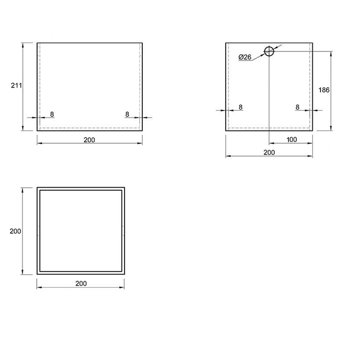 Коробочка W=200 L=200 H=211 (КR 211.200.200) Натуральная ERGOBOX Коробочка W=200 L=200 H=211 (КR 211.200.200) Натуральная ERGOBOX