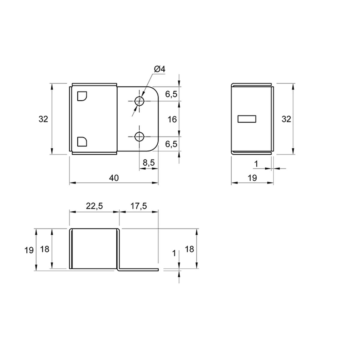 Адаптер для поздовжніх релінгів, срібло (9206256) Hettich Адаптер для поздовжніх релінгів, срібло (9206256) Hettich