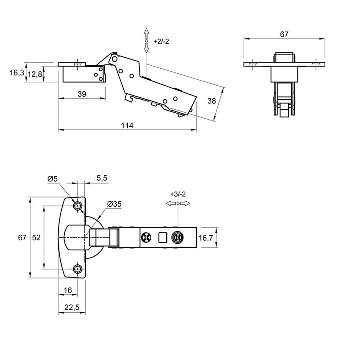 Петля Clip-on, 110°, Sensys 8675, внутр., без пруж., никель (9073664) Hettich Петля Clip-on, 110°, Sensys 8675, внутр., без пруж., никель (9073664) Hettich