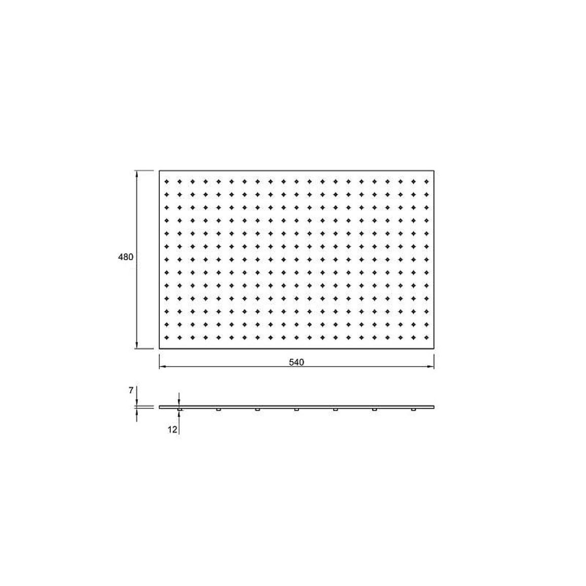 Дно с перфорацией600 мм W=540 L=480 (DP.540.480) Тик Дно с перфорацией600 мм W=540 L=480 (DP.540.480) Тик