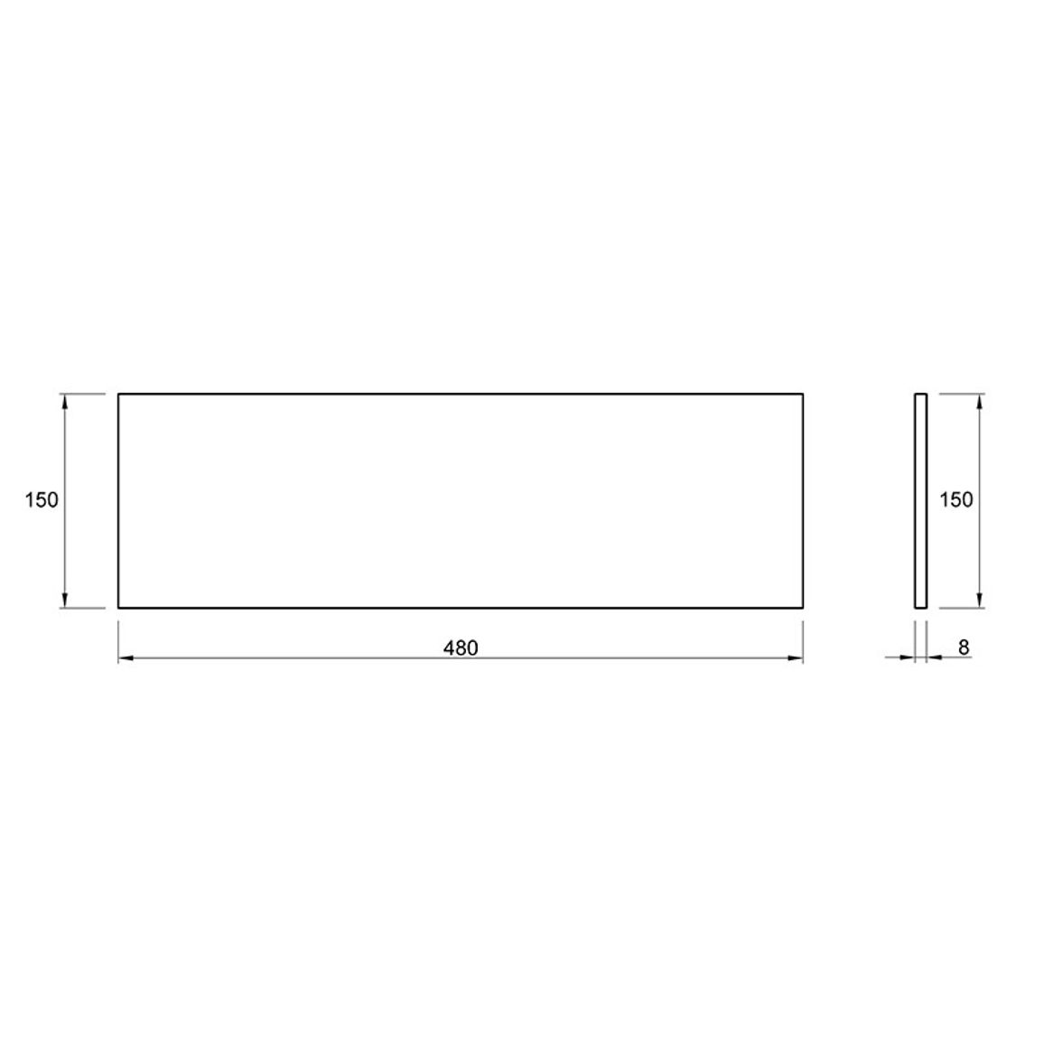 Компенсатор боковой W=150 L=480 (KB 150.480) Тик ERGOBOX