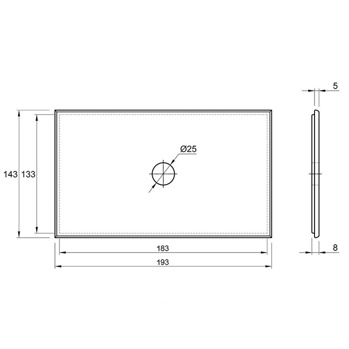 Кришка W=150 L=200 мм (К8.150.200) Чорна Кришка W=150 L=200 мм (К8.150.200) Чорна