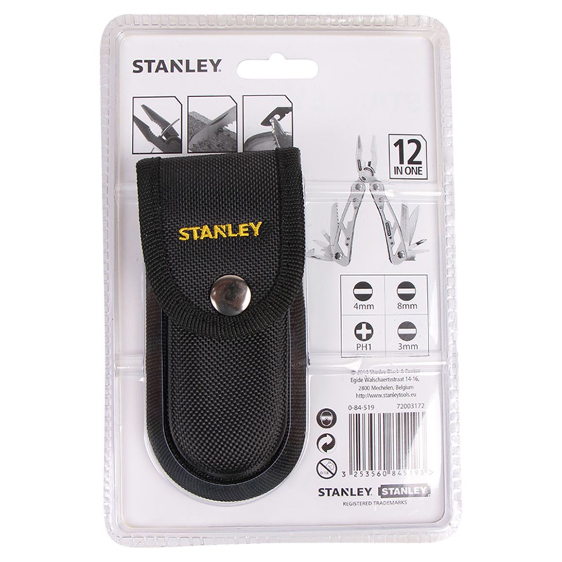 Плоскогубці "Multitool" комбіновані "12 в 1" з чохлом Stanley Плоскогубці "Multitool" комбіновані "12 в 1" з чохлом Stanley