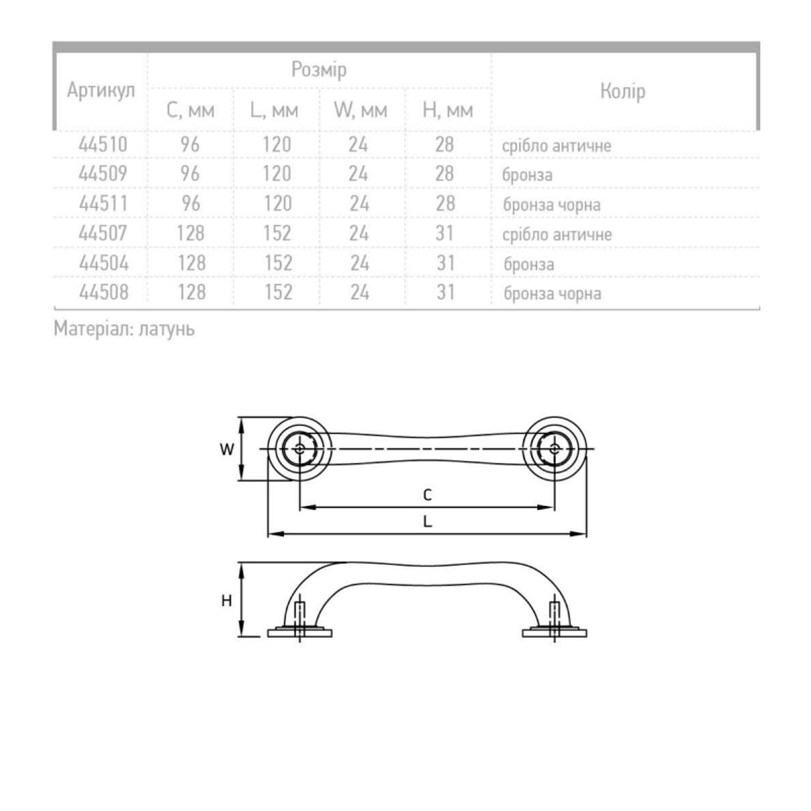 Ручка Ferro Fiori D 4500.96 черная бронза Ручка Ferro Fiori D 4500.96 черная бронза