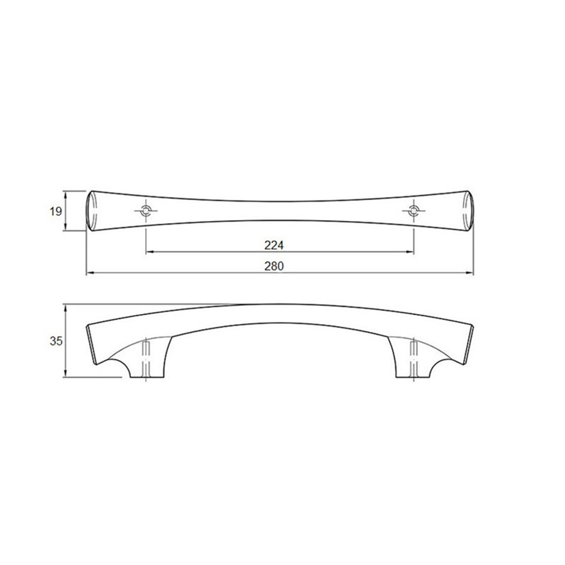 Ручка Marella M 15183.224 білий глянець Ручка Marella M 15183.224 білий глянець