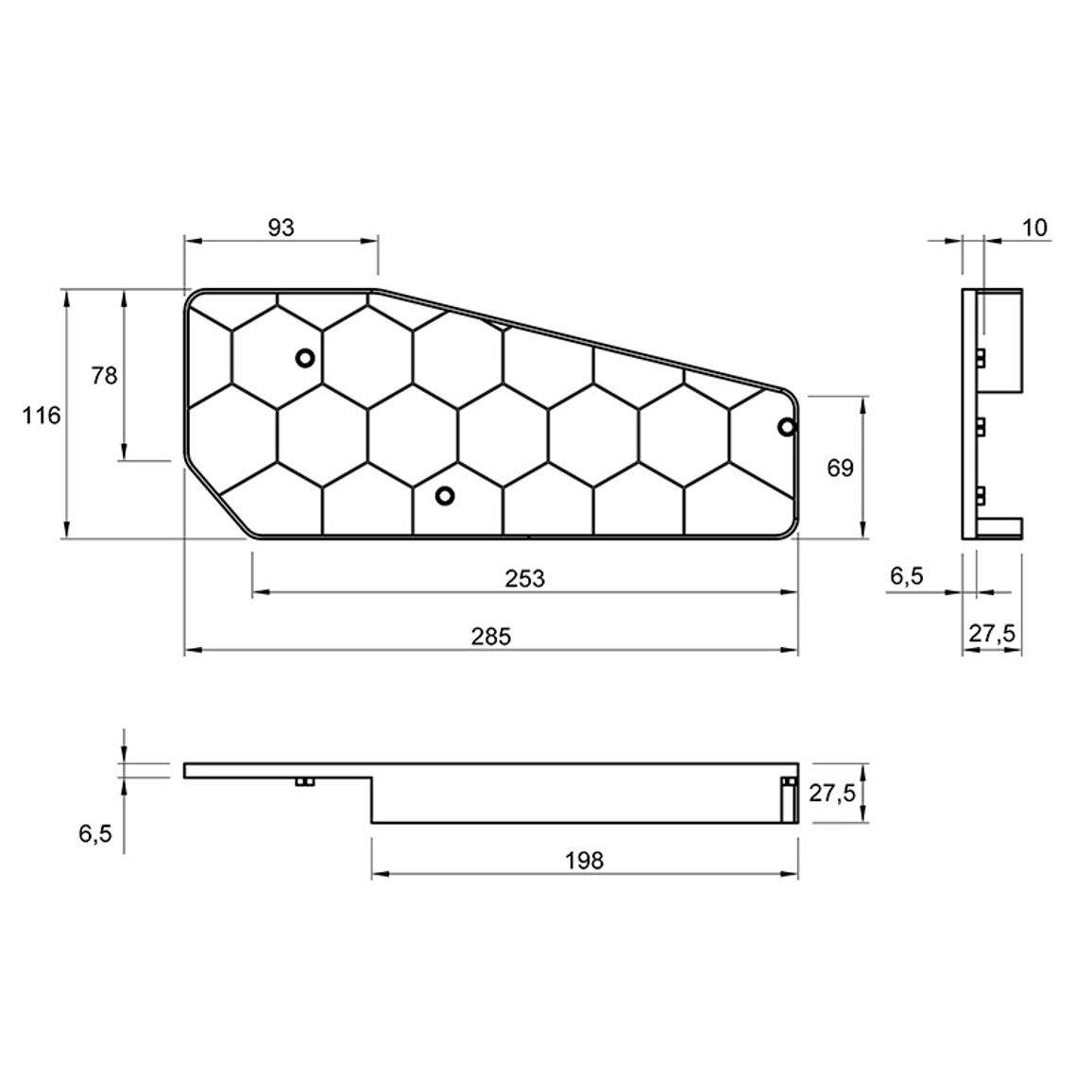 Комплект заглушек антрацит для FREE FOLD Hafele