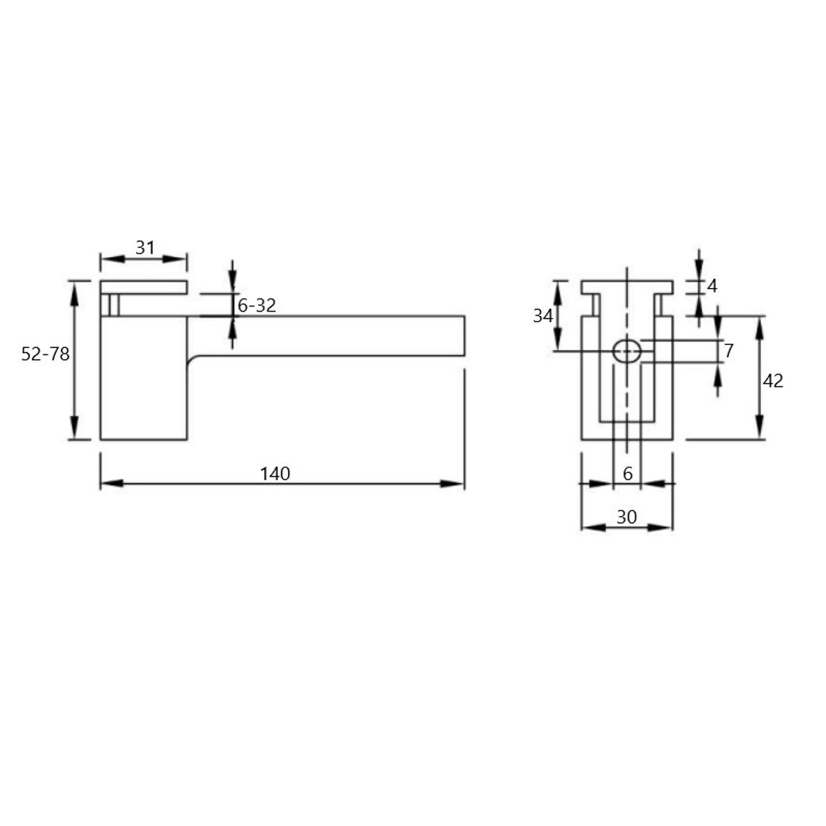 Полицетримач Ferro Fiori M 7020.140 навантаження 21 кг, хром Полицетримач Ferro Fiori M 7020.140 навантаження 21 кг, хром