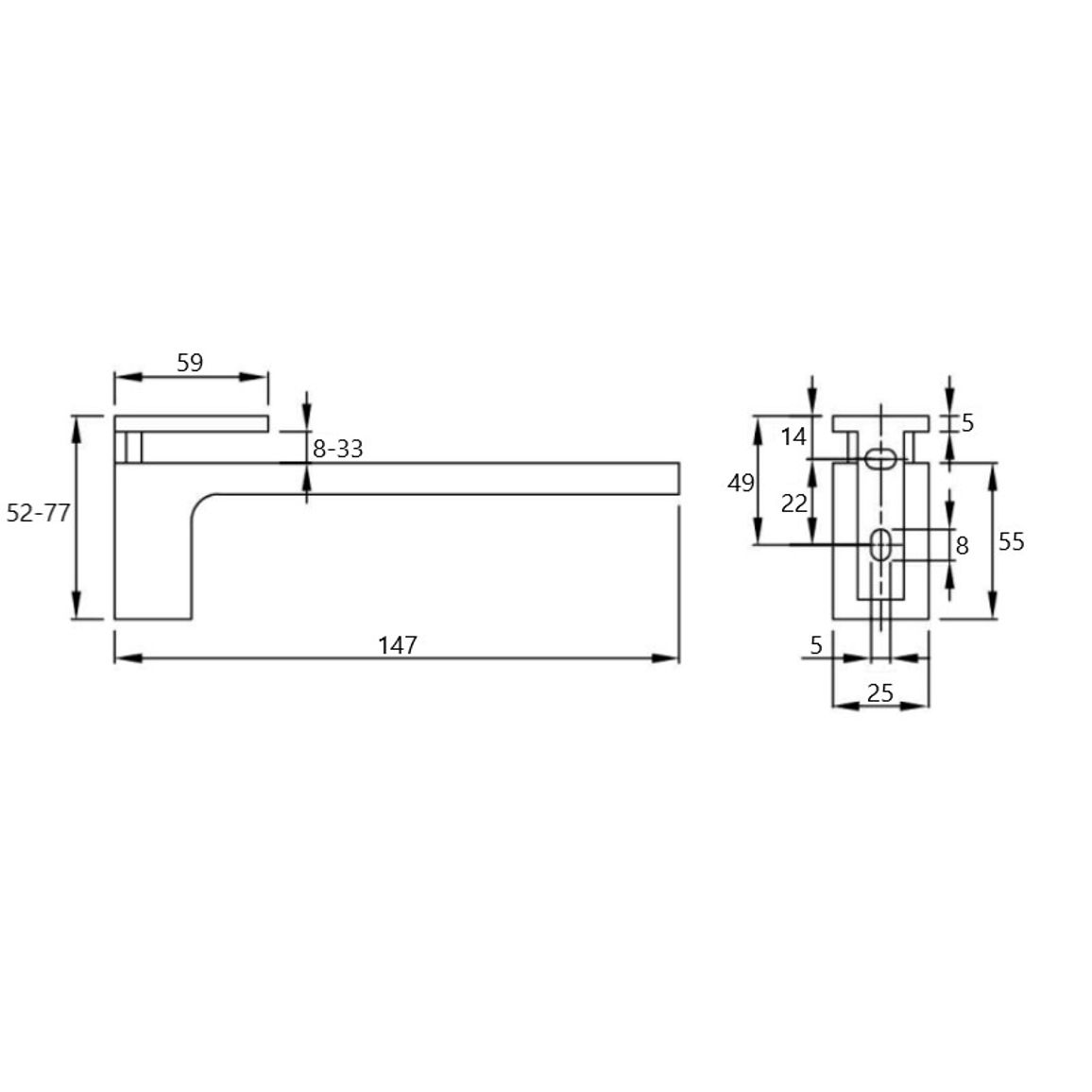 Полкодержатель Ferro Fiori M 7010.147, нагрузка 20 кг хром