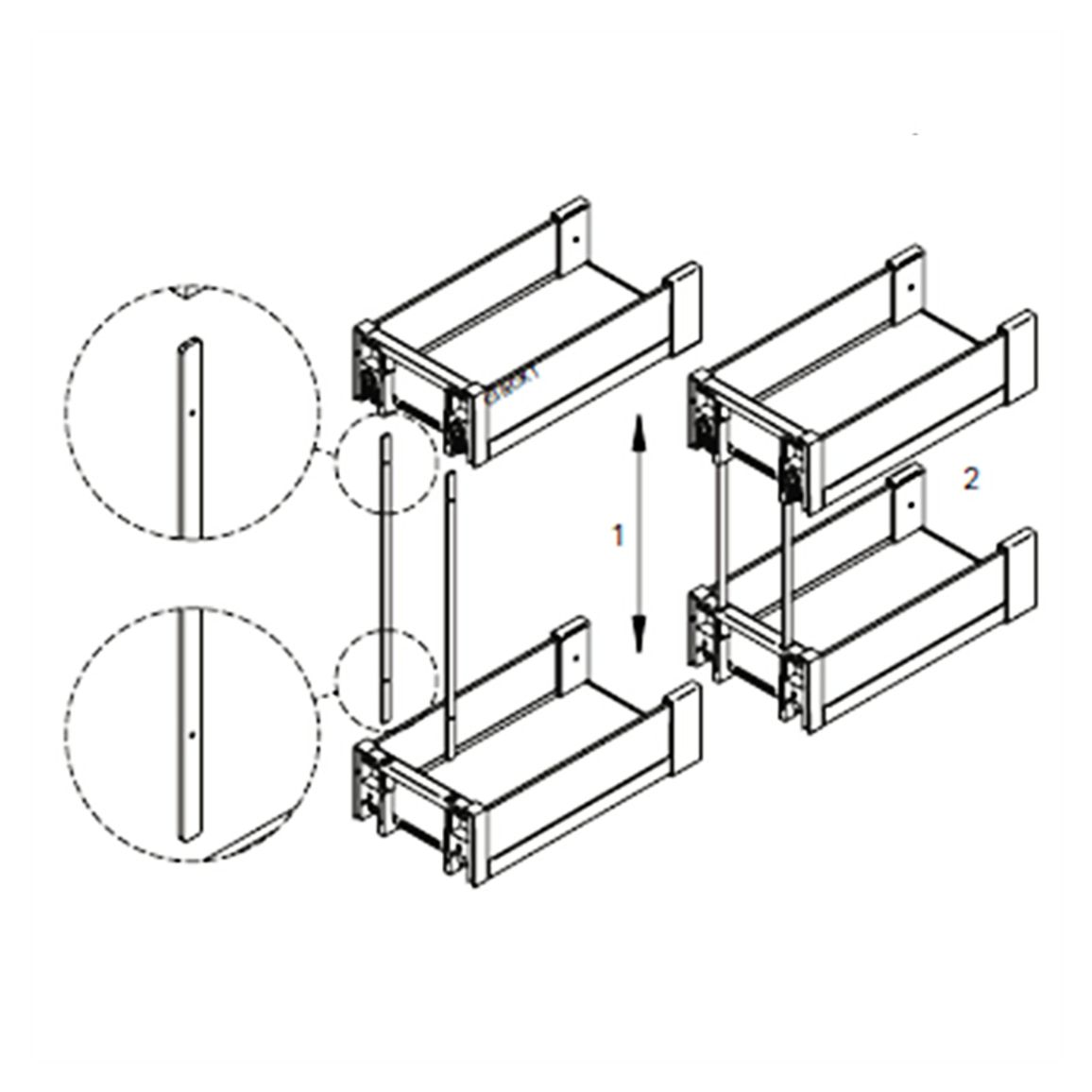 Карго 450мм белый/стекло, Essence VIBO (EGTGM45B2EVC) Карго 450мм белый/стекло, Essence VIBO (EGTGM45B2EVC)