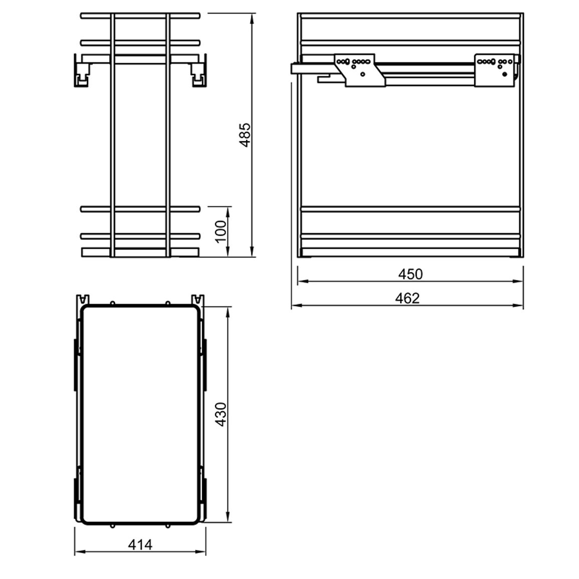 Карго 450мм графит, Galaxy VIBO (EGTGM45B2OMBASVGF)