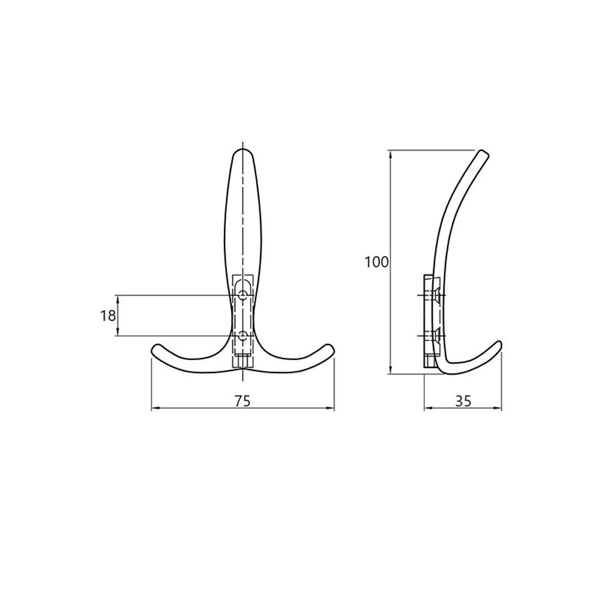 Крючок Ferro Fiori M 6020 черный