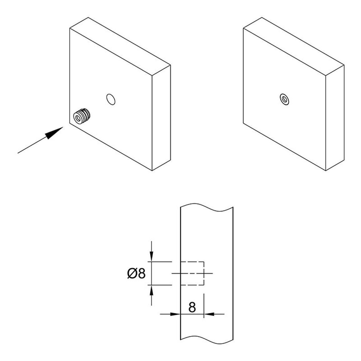 Муфта М4 L=8 D=8, забивна, пластик, нерозтискна, №30 (79529) Hettich Муфта М4 L=8 D=8, забивна, пластик, нерозтискна, №30 (79529) Hettich