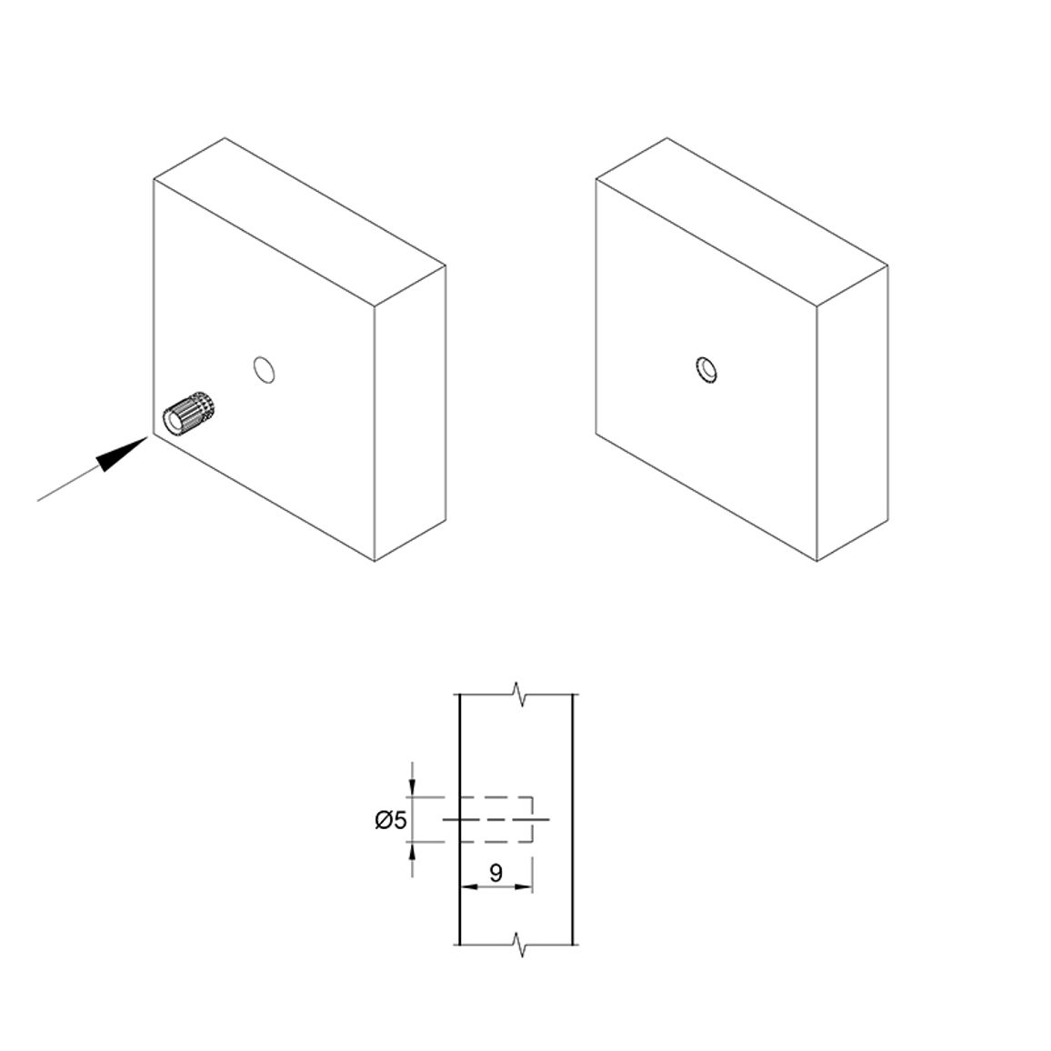 Муфта М4 L=7,8 D=5, забивна, сталь, розтискна, (48578) Hettich Муфта М4 L=7,8 D=5, забивна, сталь, розтискна, (48578) Hettich