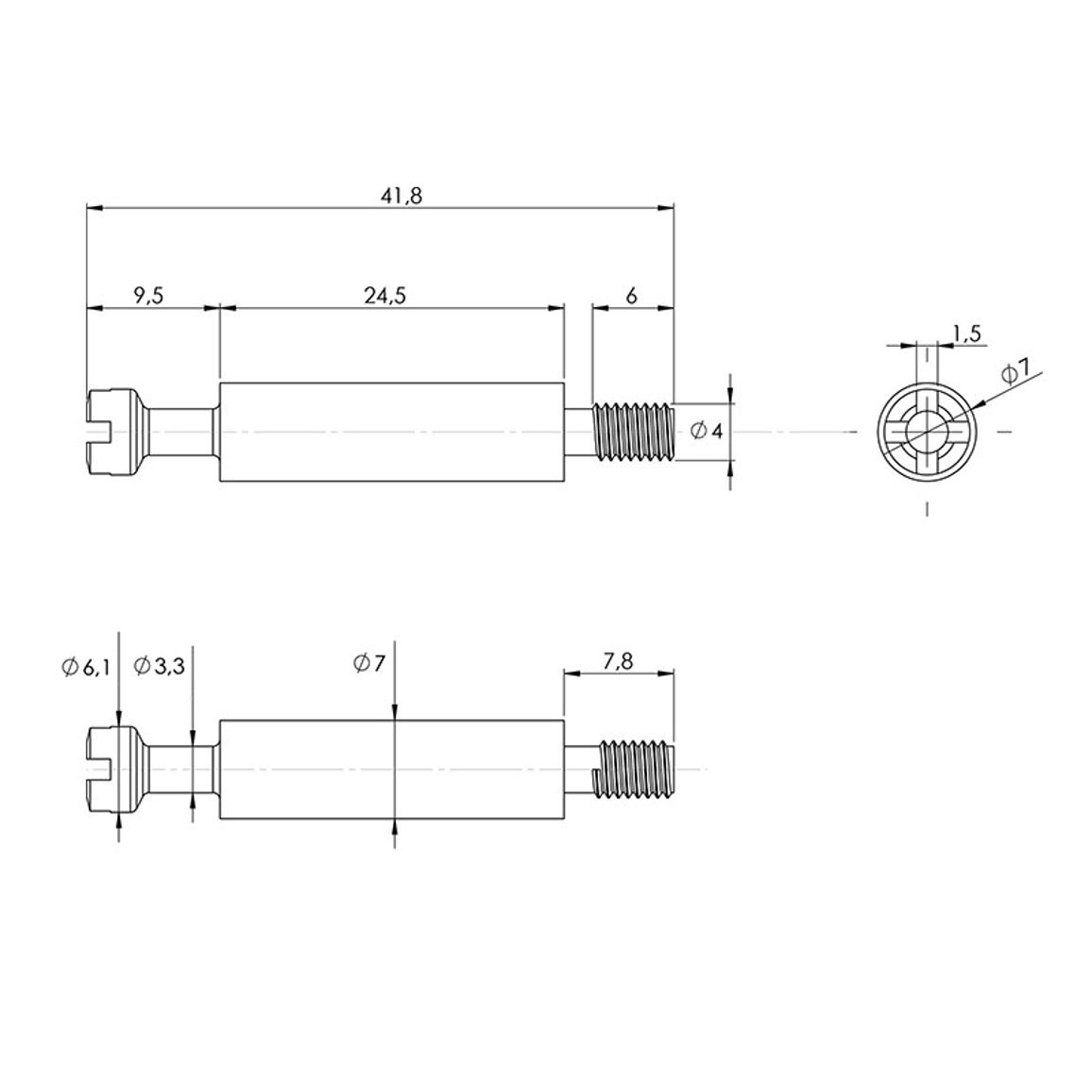 Дюбель для стяжки Rastex DU425 M4 (79521) Hettich Дюбель для стяжки Rastex DU425 M4 (79521) Hettich
