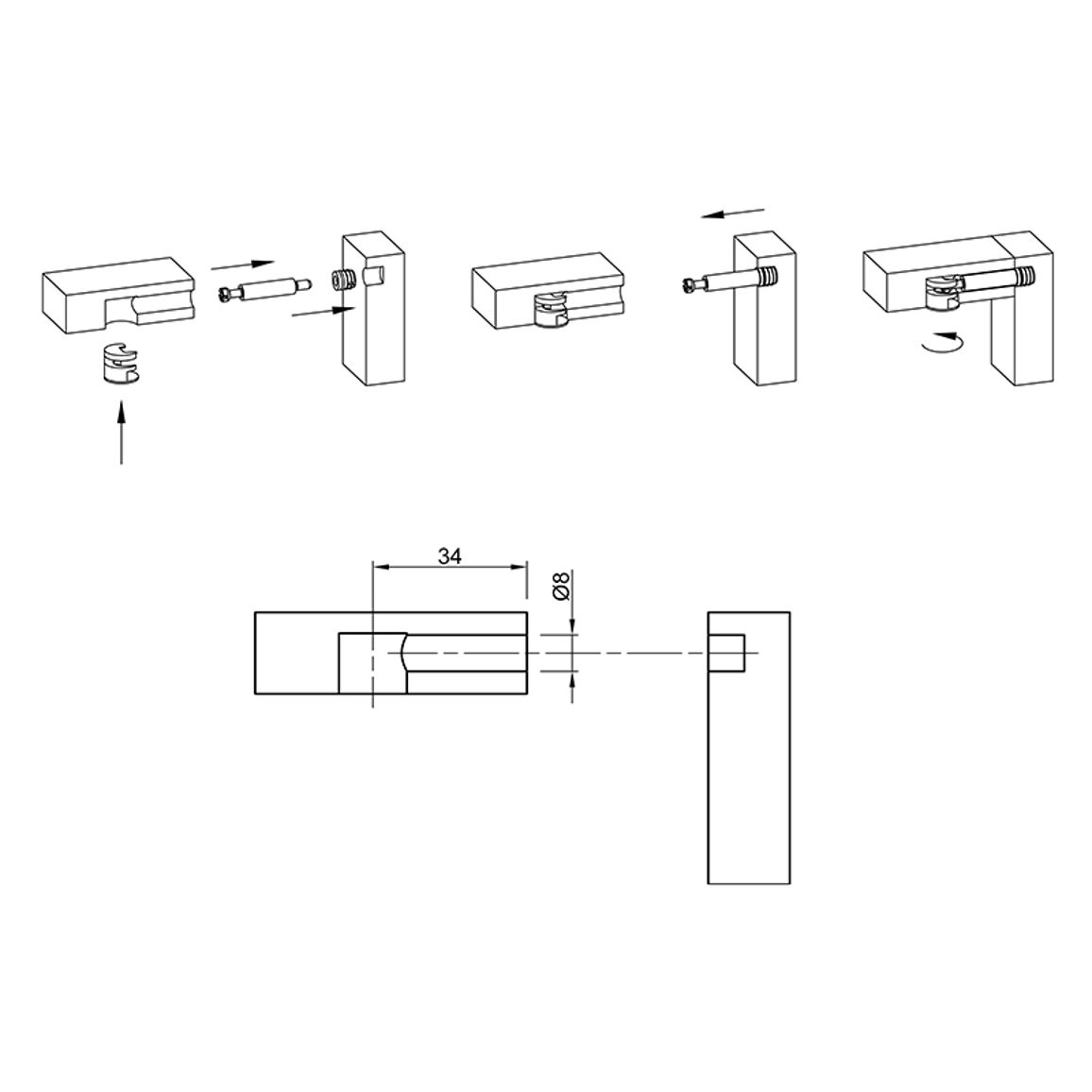 Дюбель для стяжки Rastex DU425 M4 (79521) Hettich Дюбель для стяжки Rastex DU425 M4 (79521) Hettich