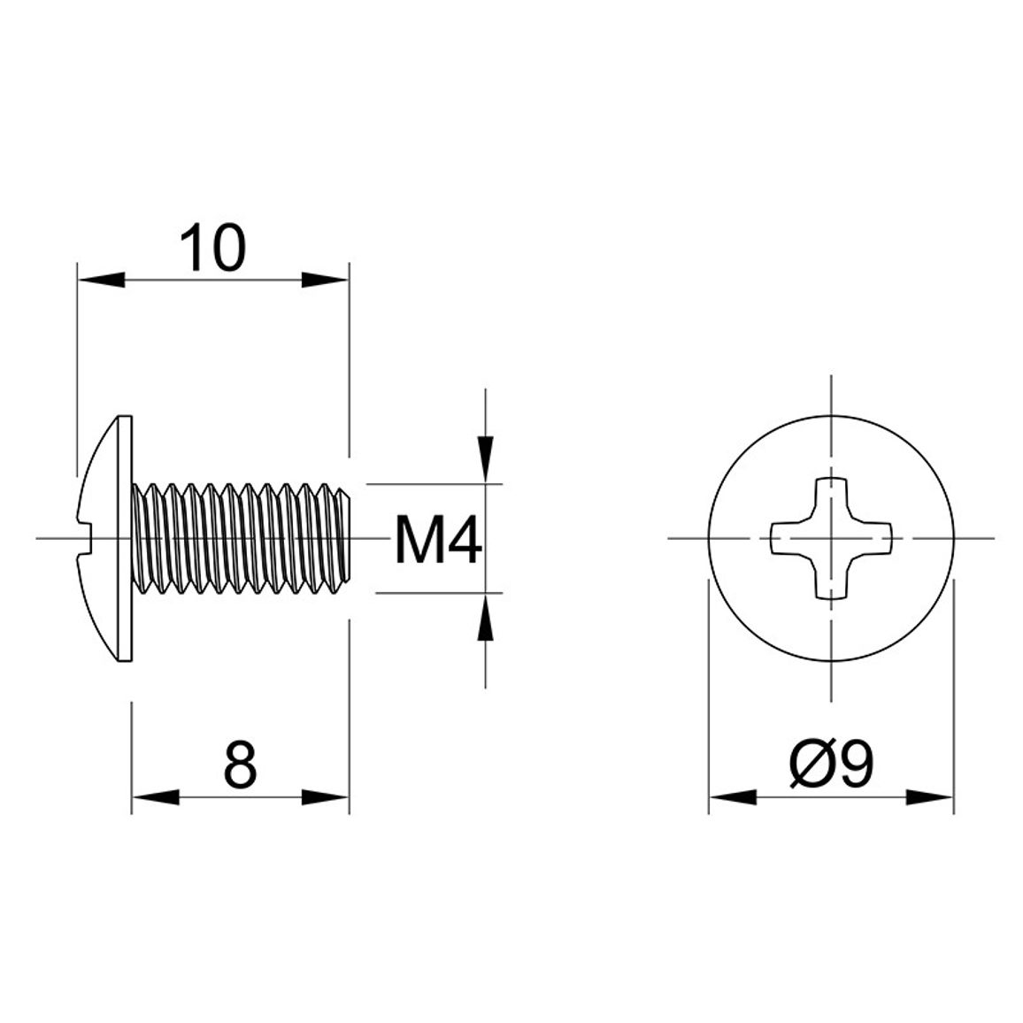 Концевой винт М4х8 (79525) Hettich