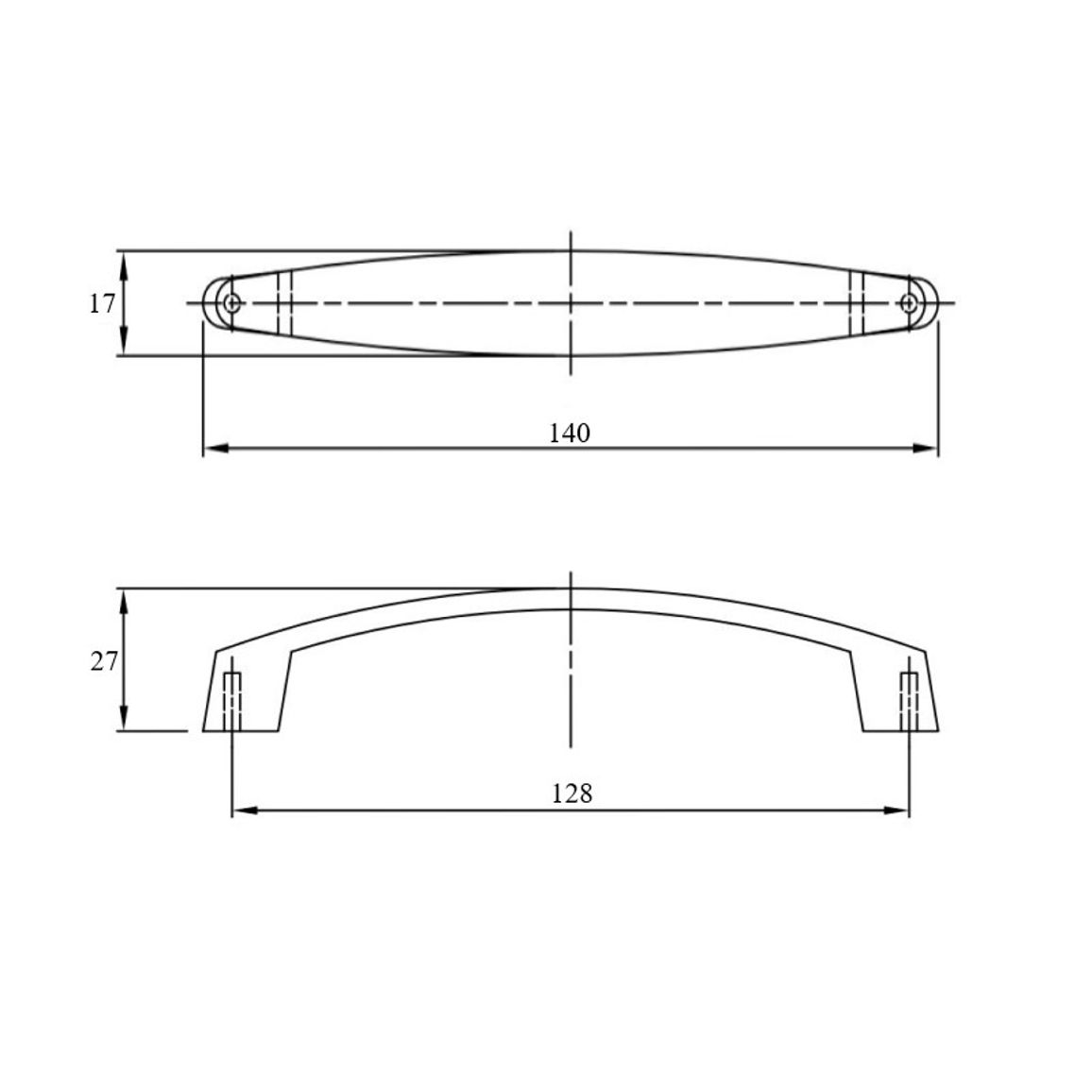 Ручка UN 1704/128 (DN 17/128 G2) хром Ручка UN 1704/128 (DN 17/128 G2) хром