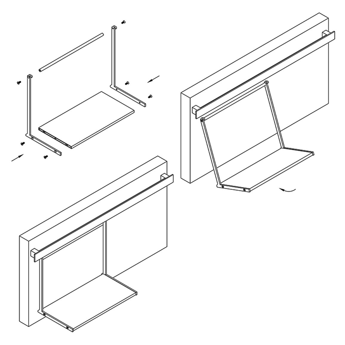 Полка Cosma PIANO 2.0 L=272mm, черный Полка Cosma PIANO 2.0 L=272mm, черный