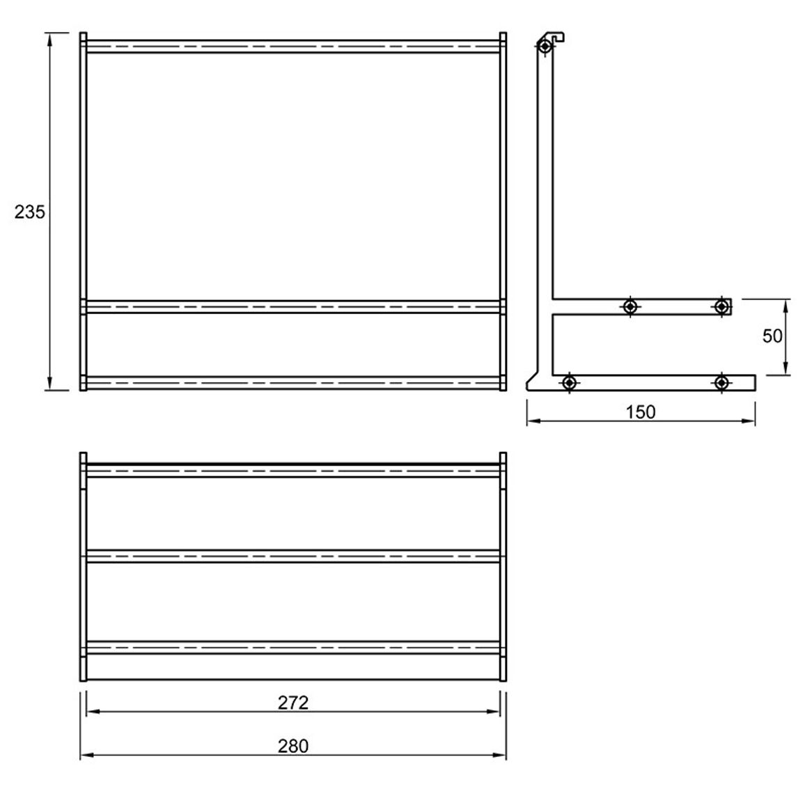 Полка для специй Cosma PIANO 2.0 L=280 mm, черный Полка для специй Cosma PIANO 2.0 L=280 mm, черный
