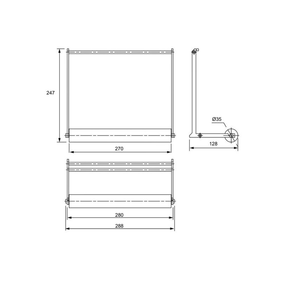 Держатель для бумаги Cosma PIANO 2.0 L=280 mm, никель