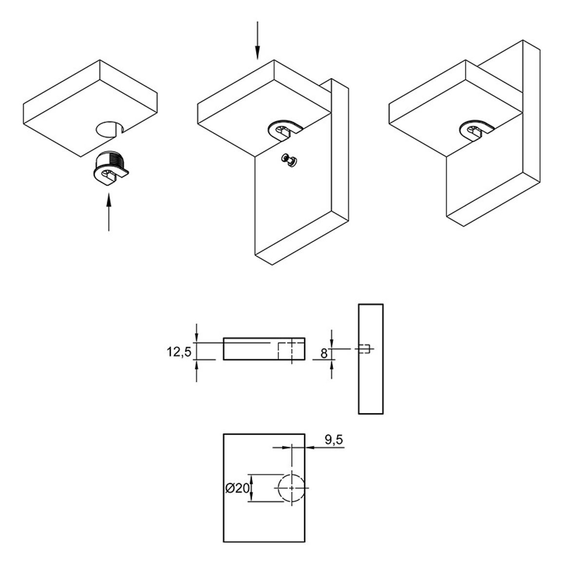 Стяжка VB 35/16, коричневая (9066738) Hettich Стяжка VB 35/16, коричневая (9066738) Hettich