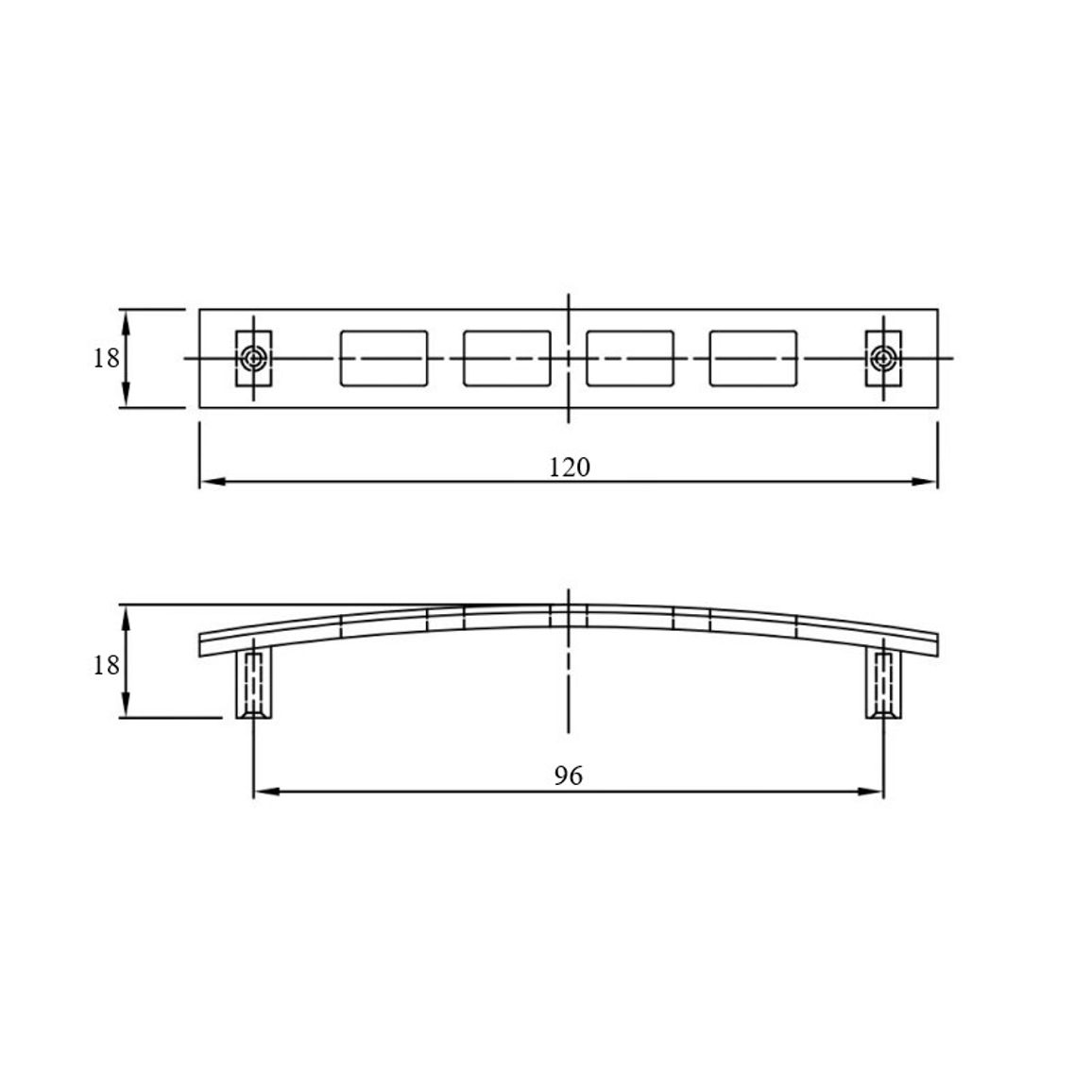 Ручка RR 0806 (DRR 08/96 G5) никель