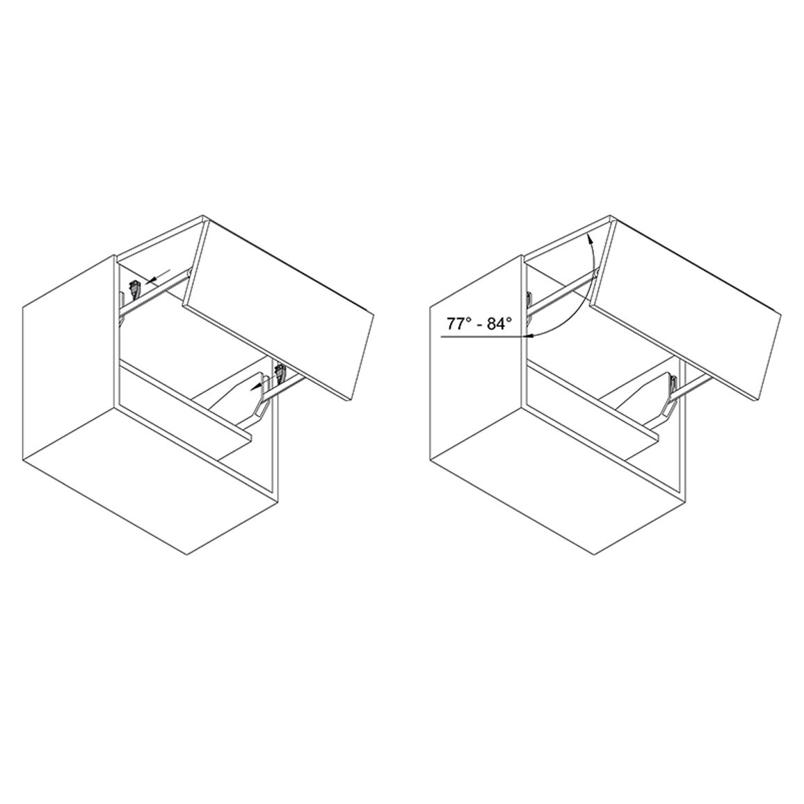 Ограничитель угла открывания на 90° для FREE FOLD (372.37.060)