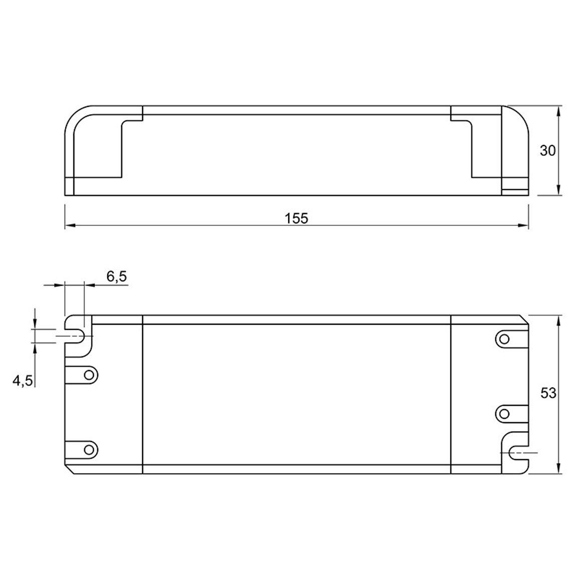 Блок живлення 60W, 12V, IP44, пластиковий корпус Блок живлення 60W, 12V, IP44, пластиковий корпус