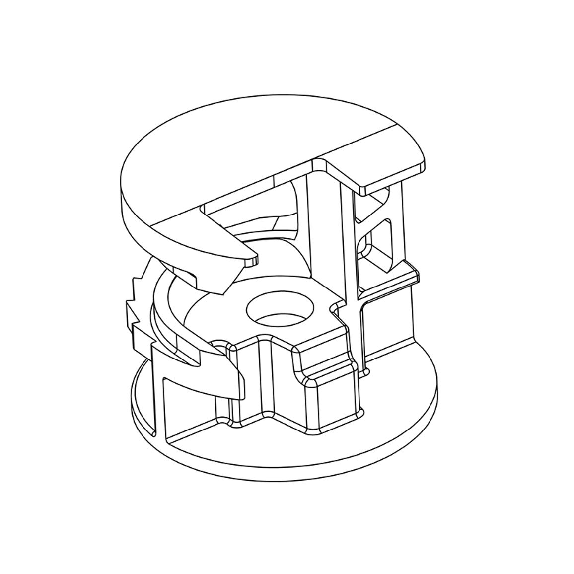 Эксцентриковая стяжка Rastex 15/18, цинк (9056599) Hettich