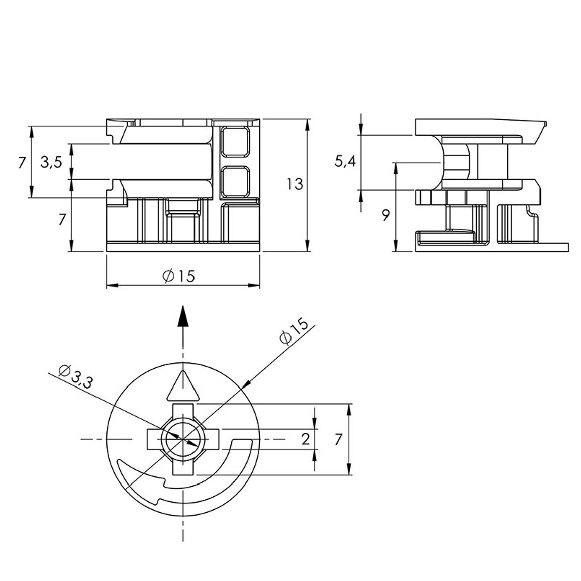 Эксцентриковая стяжка Rastex 15/18, цинк (9056599) Hettich