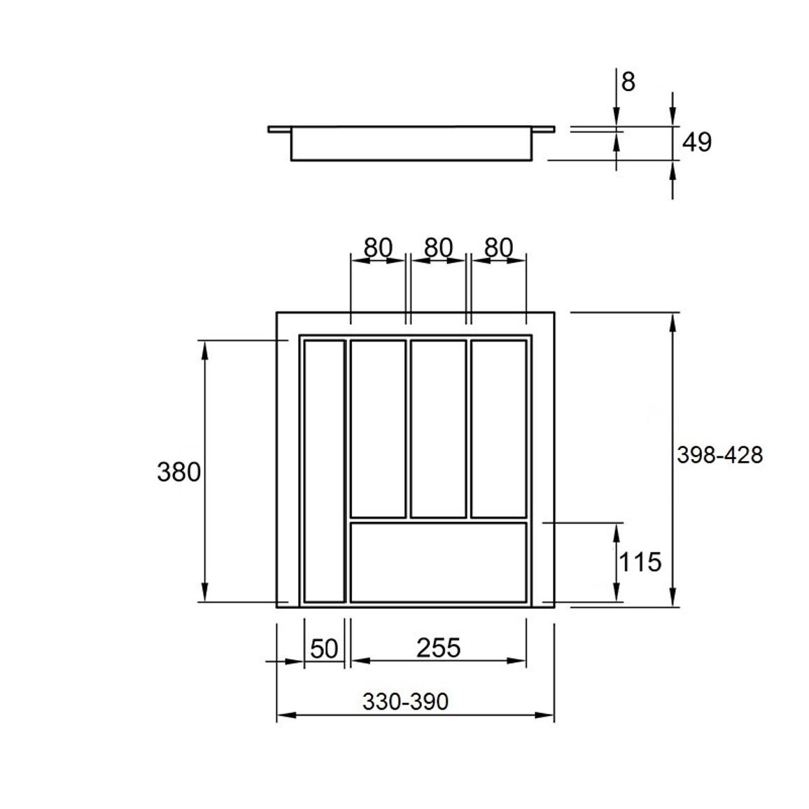 Организация для столовых приборов классическая 450 W=390 L=428 (LK.390.428) Натуральный Организация для столовых приборов классическая 450 W=390 L=428 (LK.390.428) Натуральный