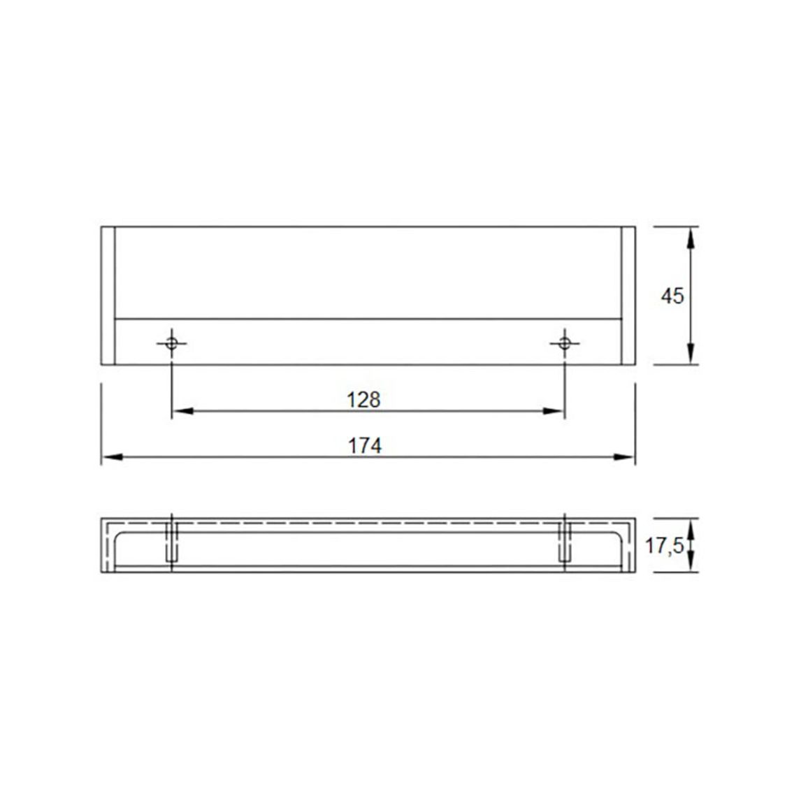 Ручка Marella M 15220.174 FENIX 0032 Кос Білий Ручка Marella M 15220.174 FENIX 0032 Кос Білий